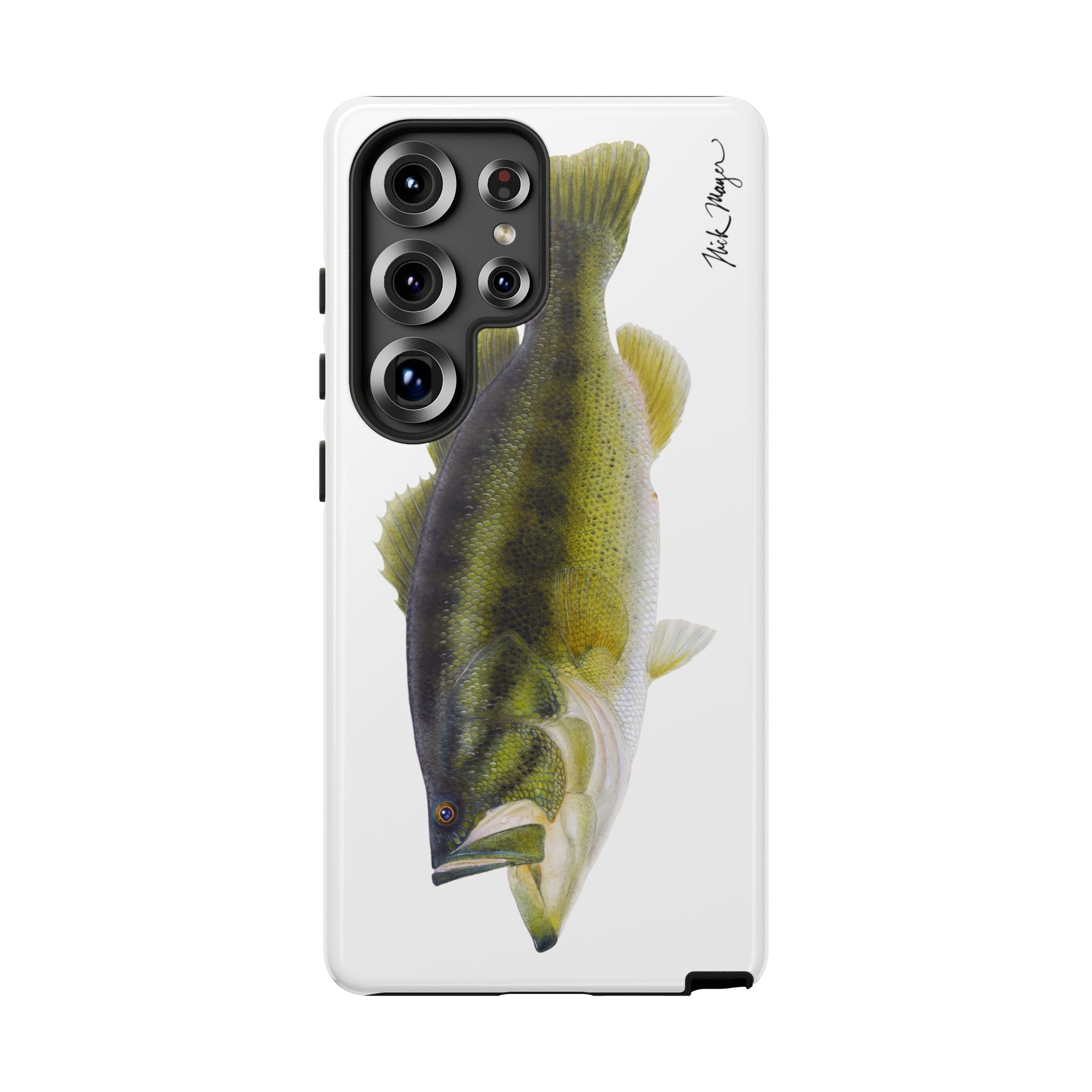 Largemouth Bass White Phone Case (Samsung) Printify