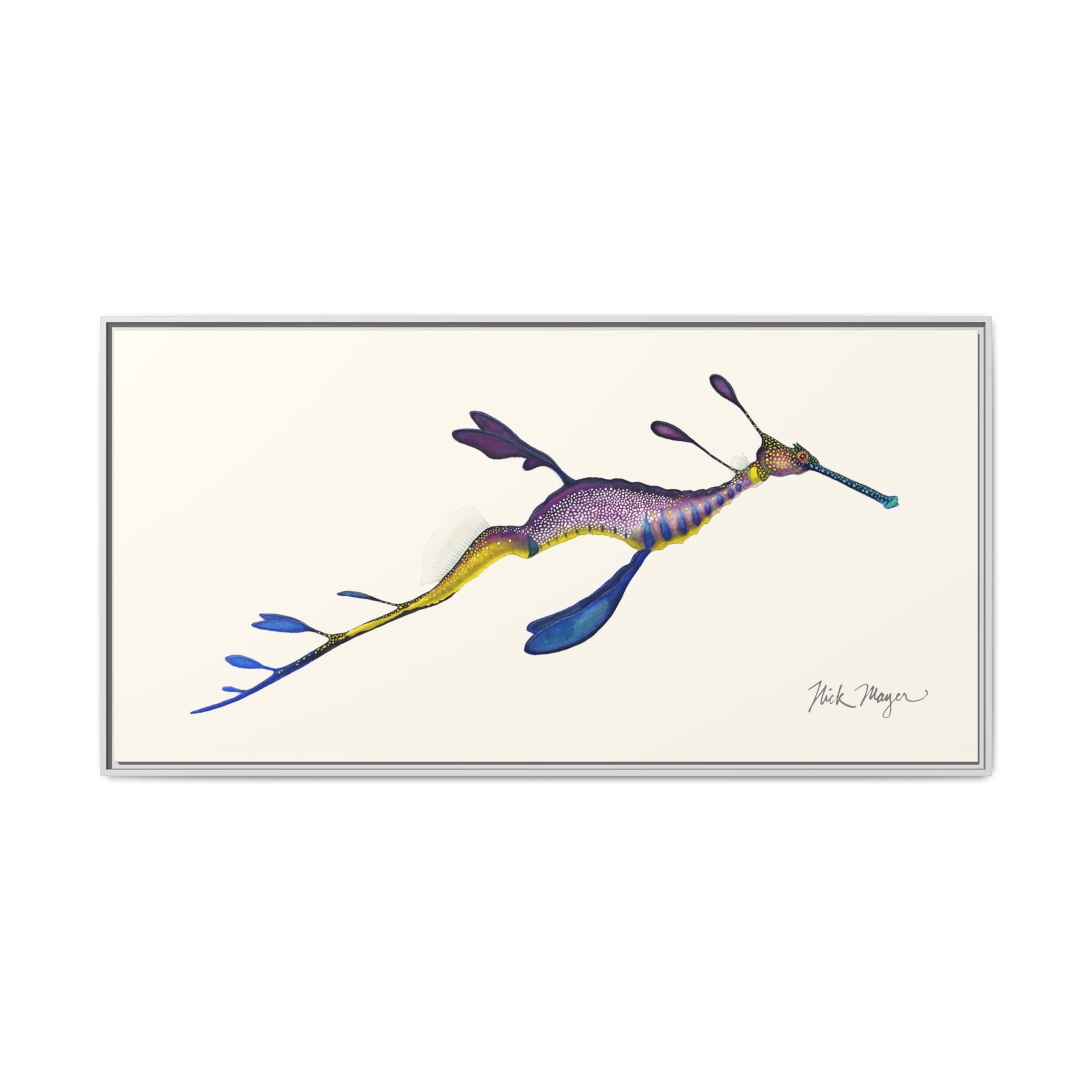 Weedy Sea Dragon Framed Canvas Print Printify