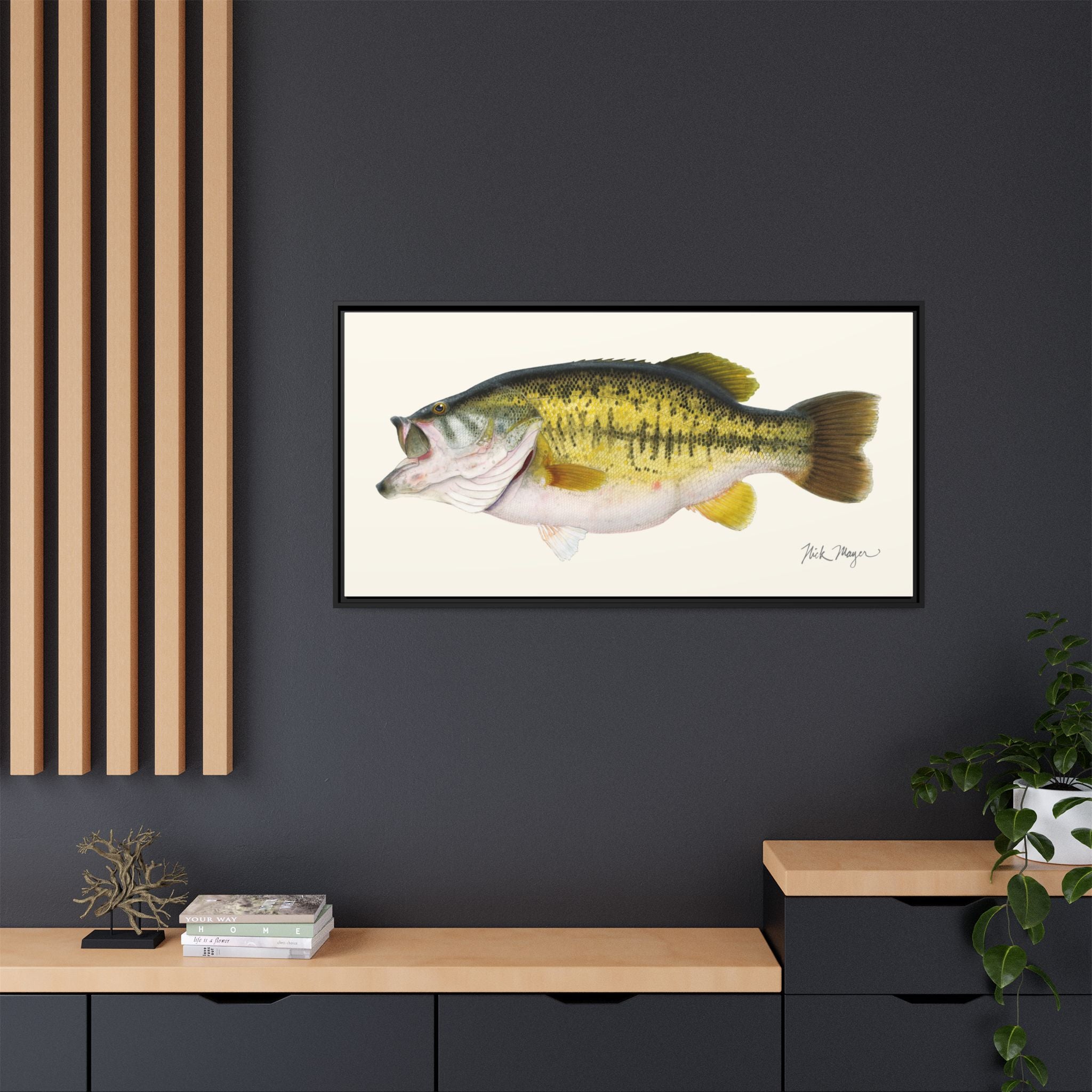 Largemouth Bass II Framed Canvas Print