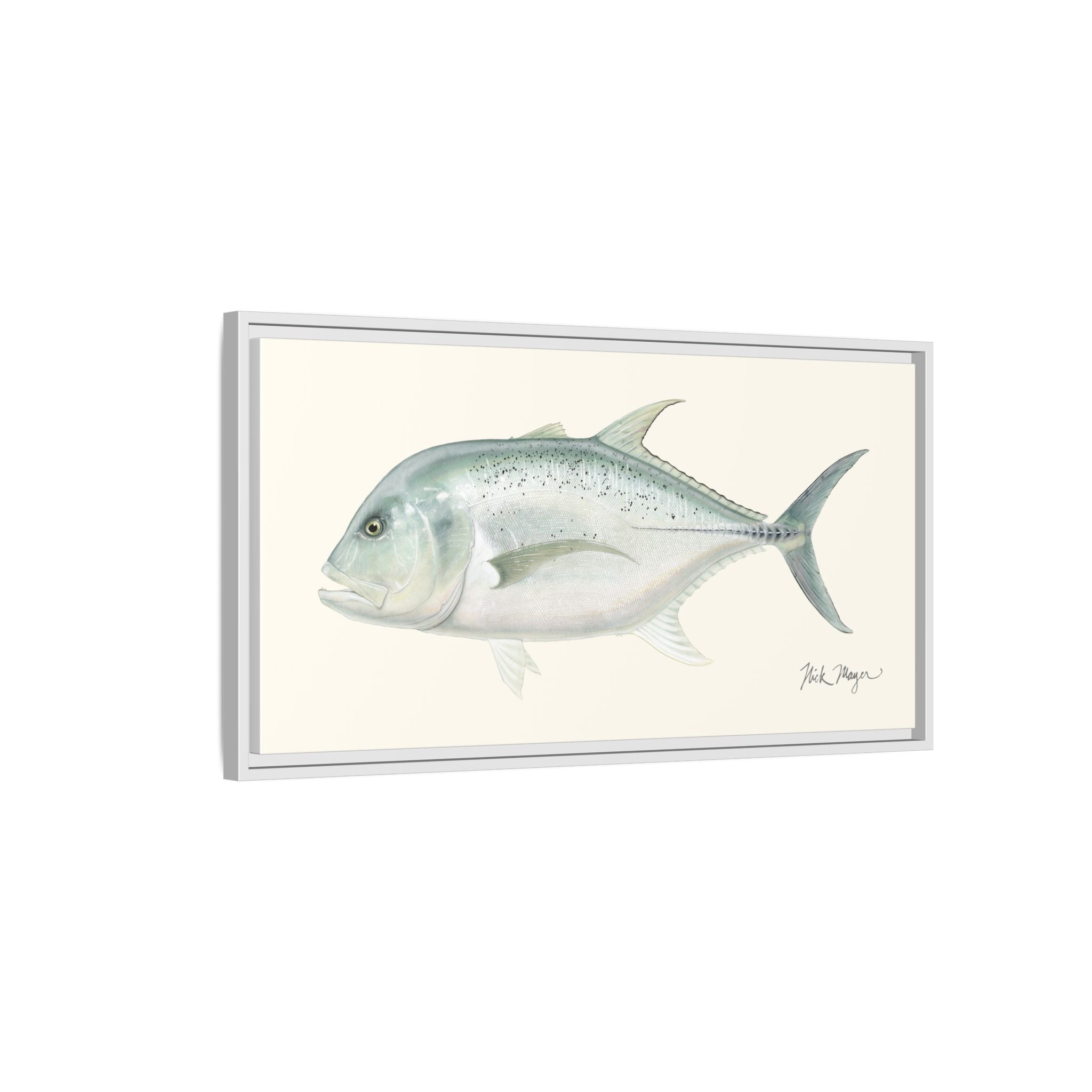 Boss Giant Trevally Framed Canvas Print Printify