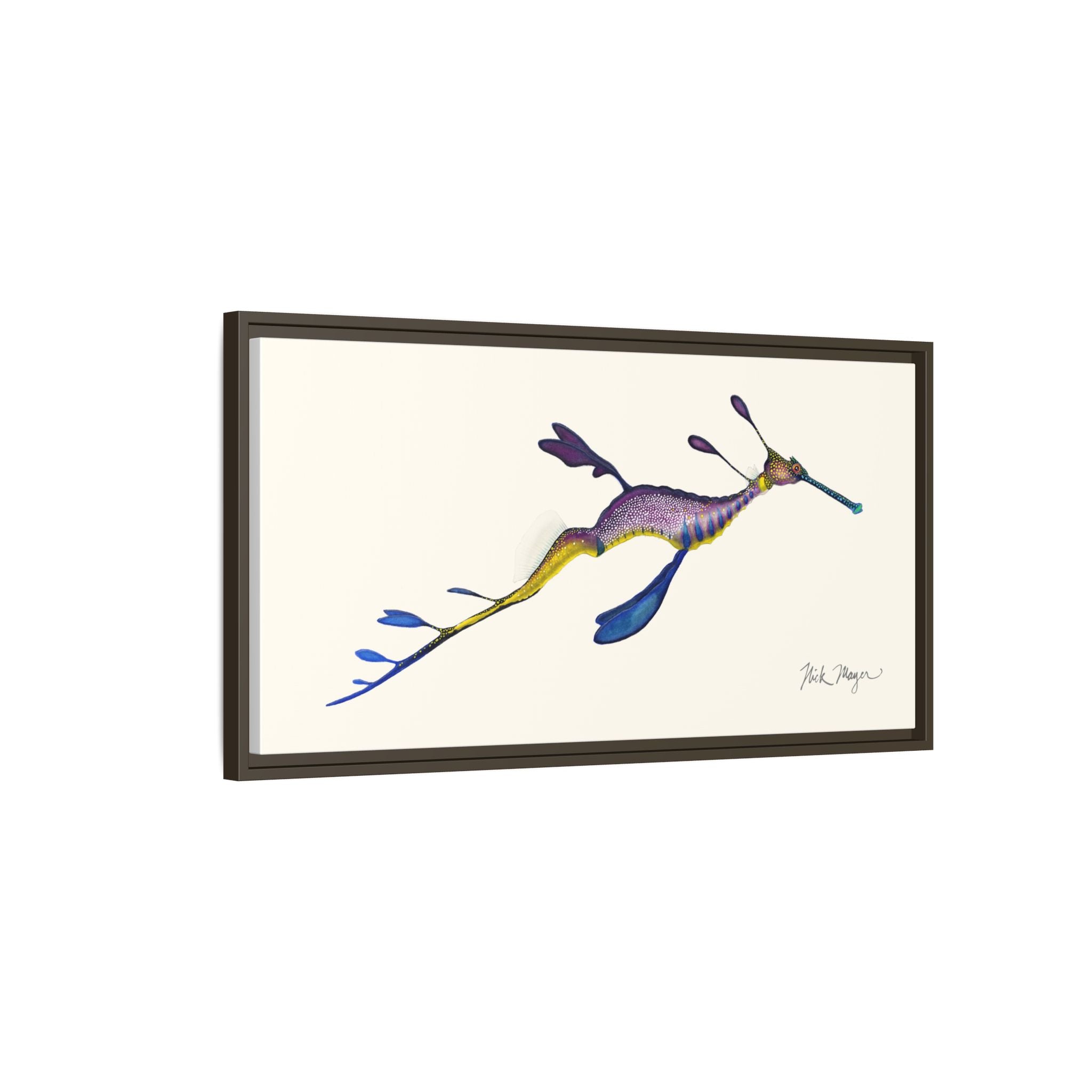 Weedy Sea Dragon Framed Canvas Print Printify