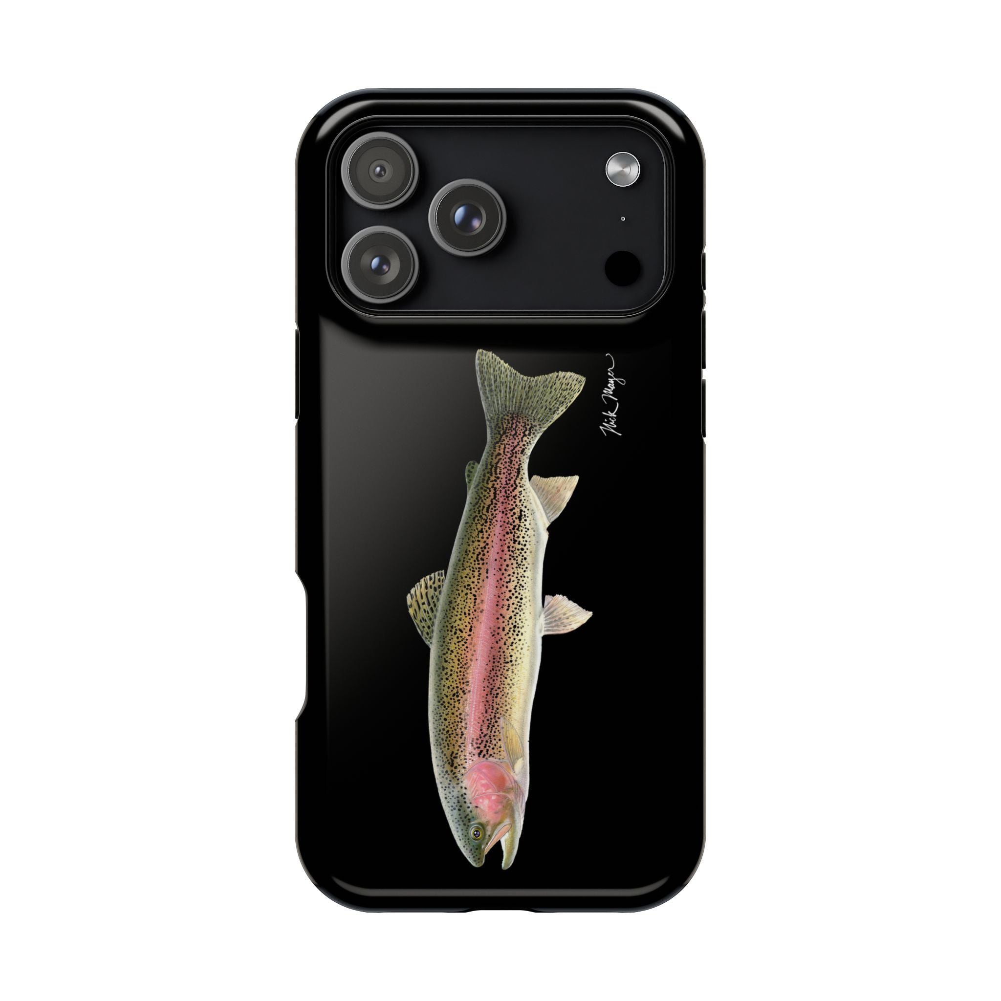 Rainbow Trout MagSafe Black iPhone Case