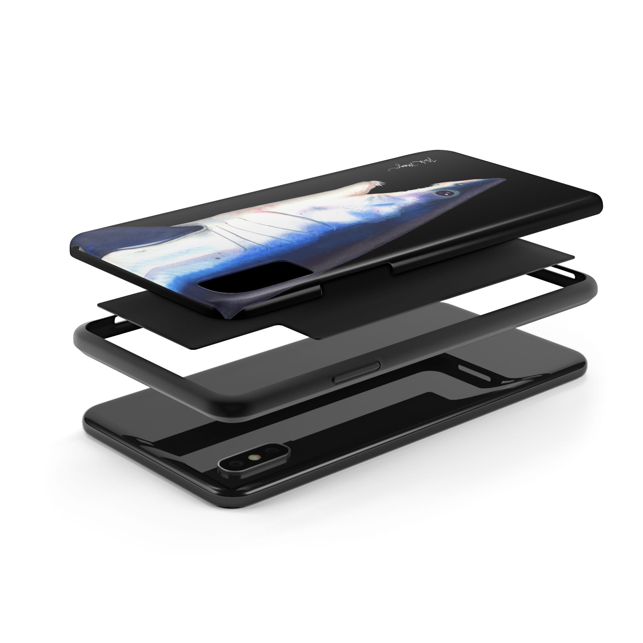 Mako Shark Face Black Case (iPhone)