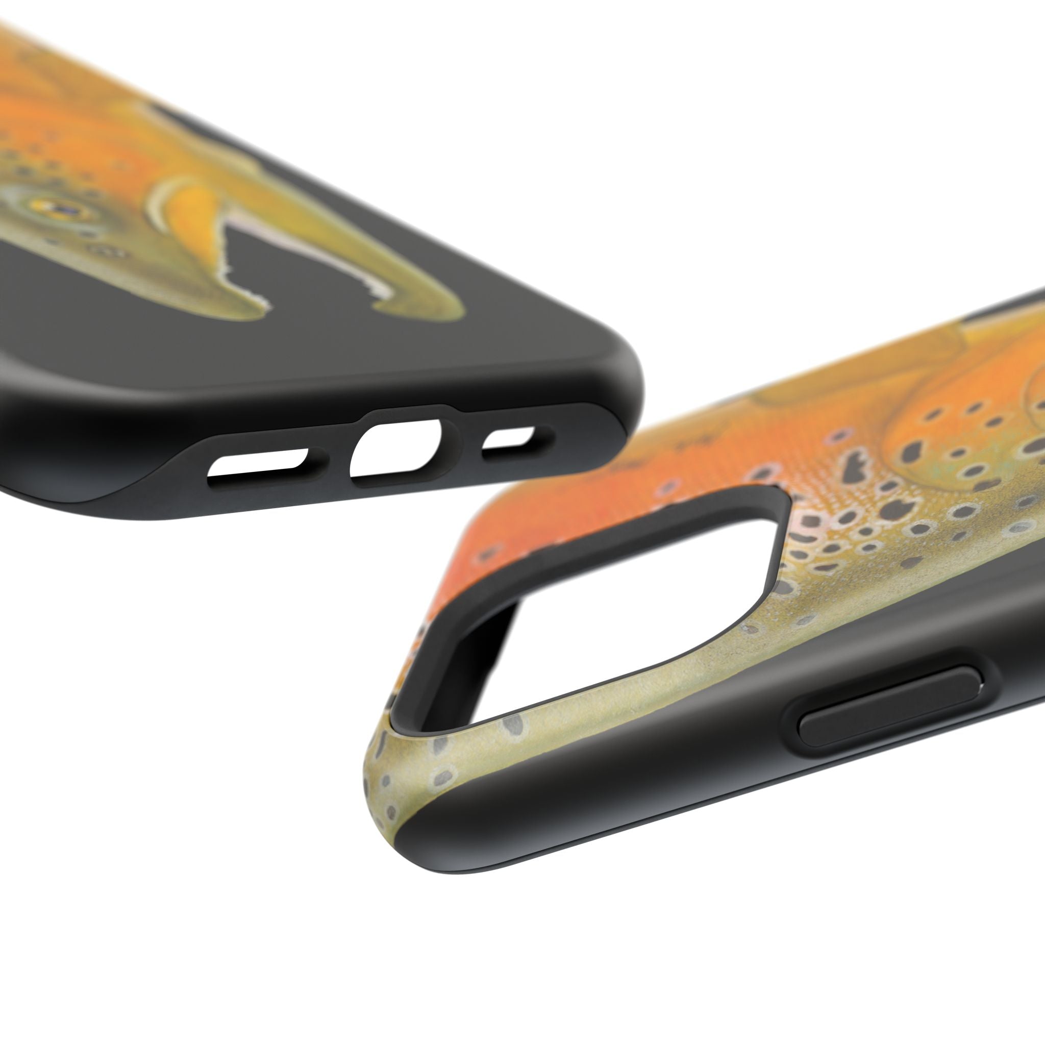 Brown Trout 2 Black MagSafe iPhone Case