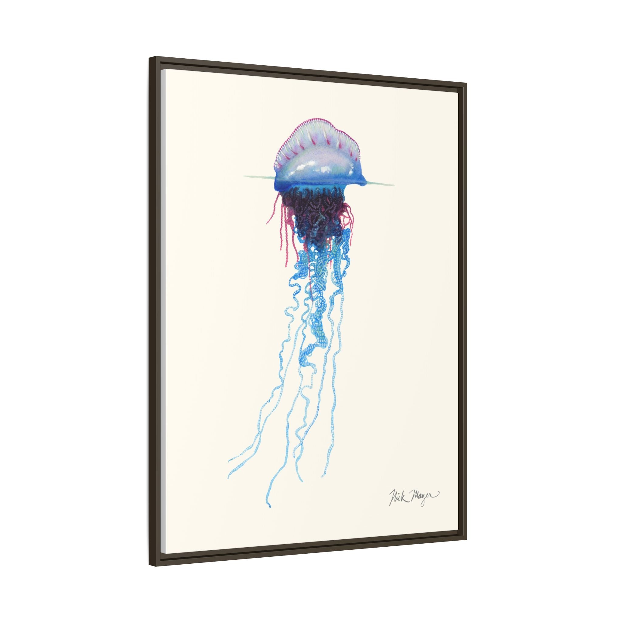 Portuguese Man O' War Framed Canvas Print Printify