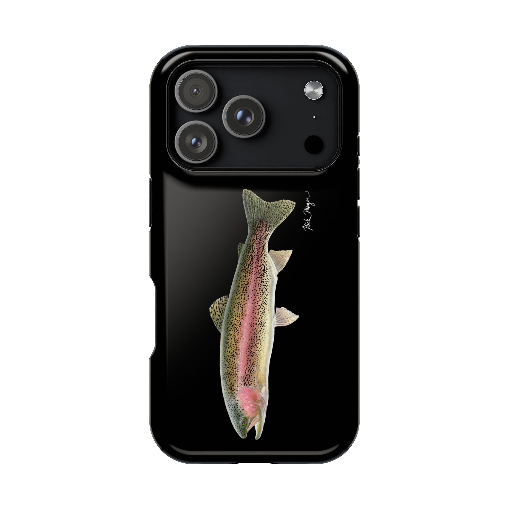 Rainbow Trout MagSafe Black iPhone Case