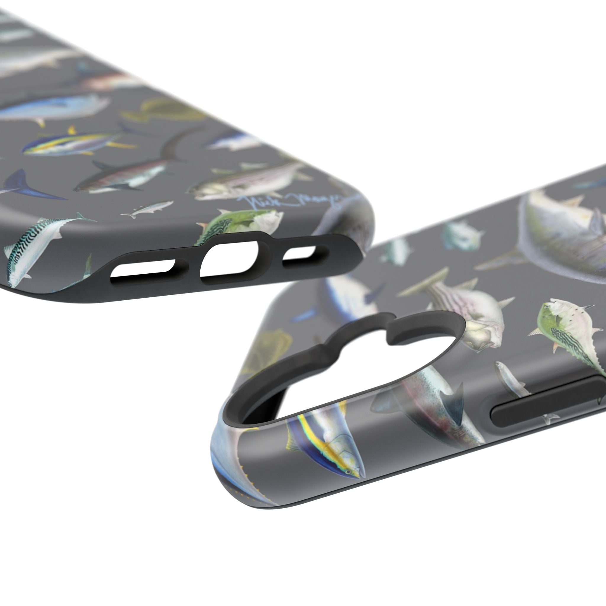 New England Offshore Fish Grey MagSafe iPhone Case