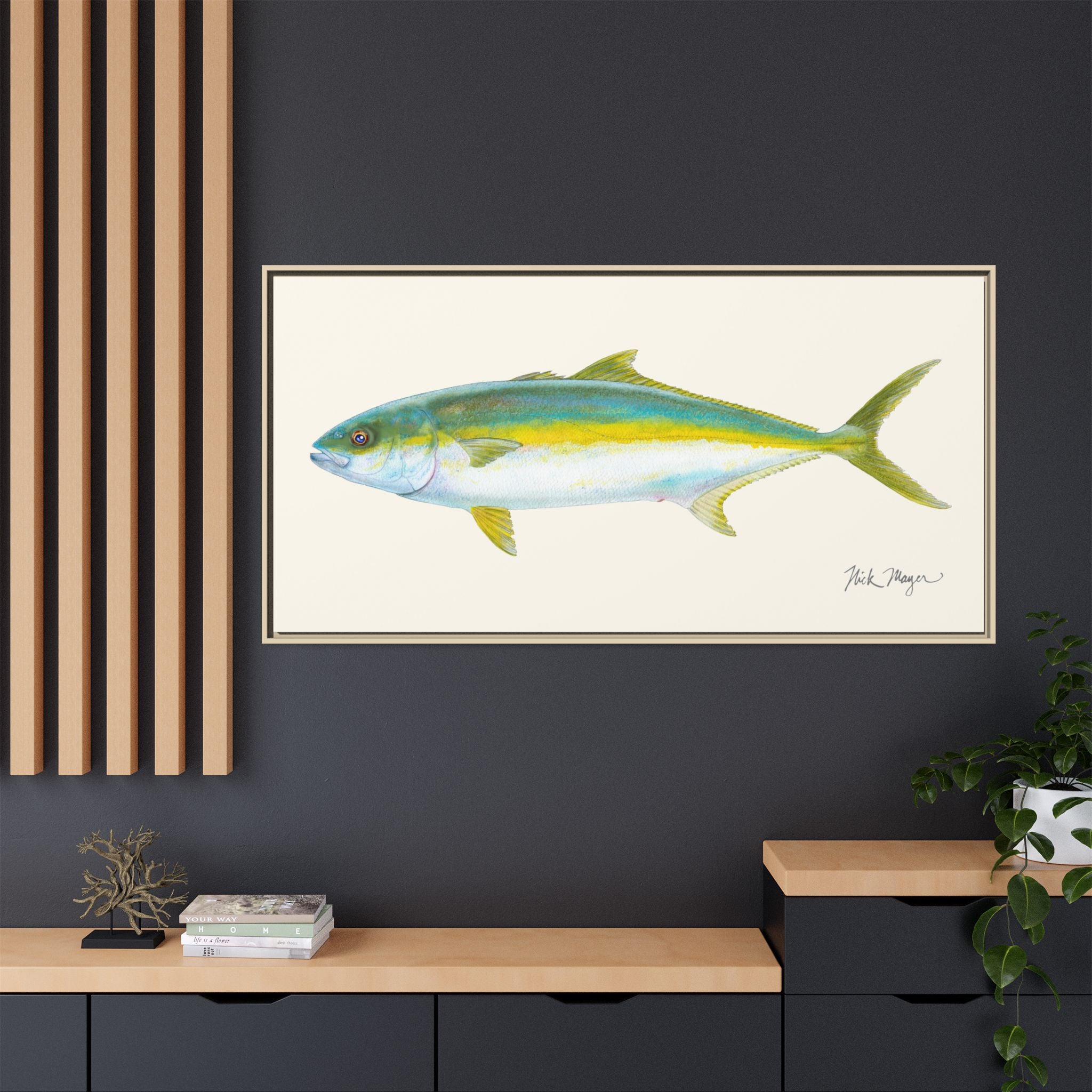 California Yellowtail I Framed Canvas Print Printify