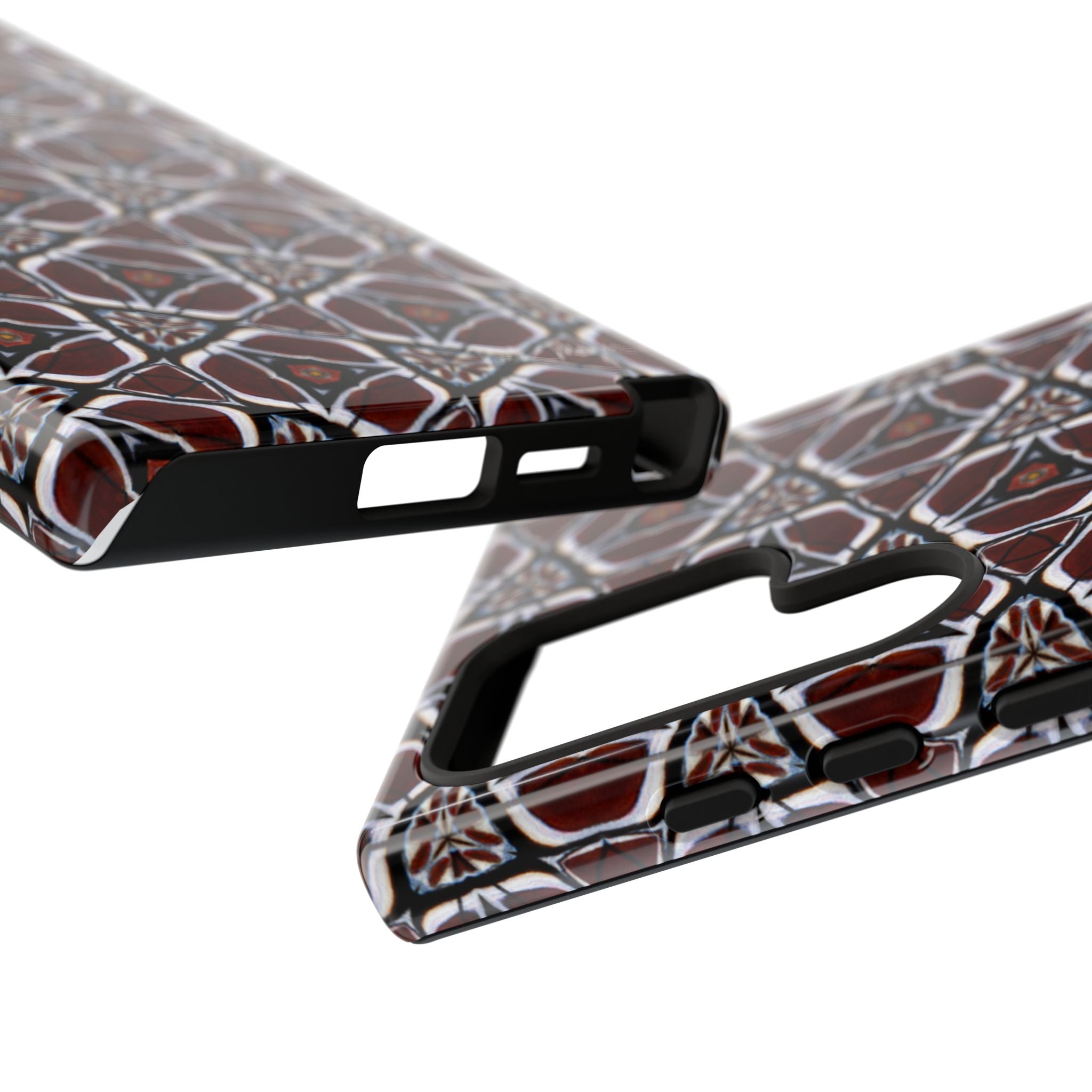 Maroon Butterfly Pattern Phone Case (Samsung)