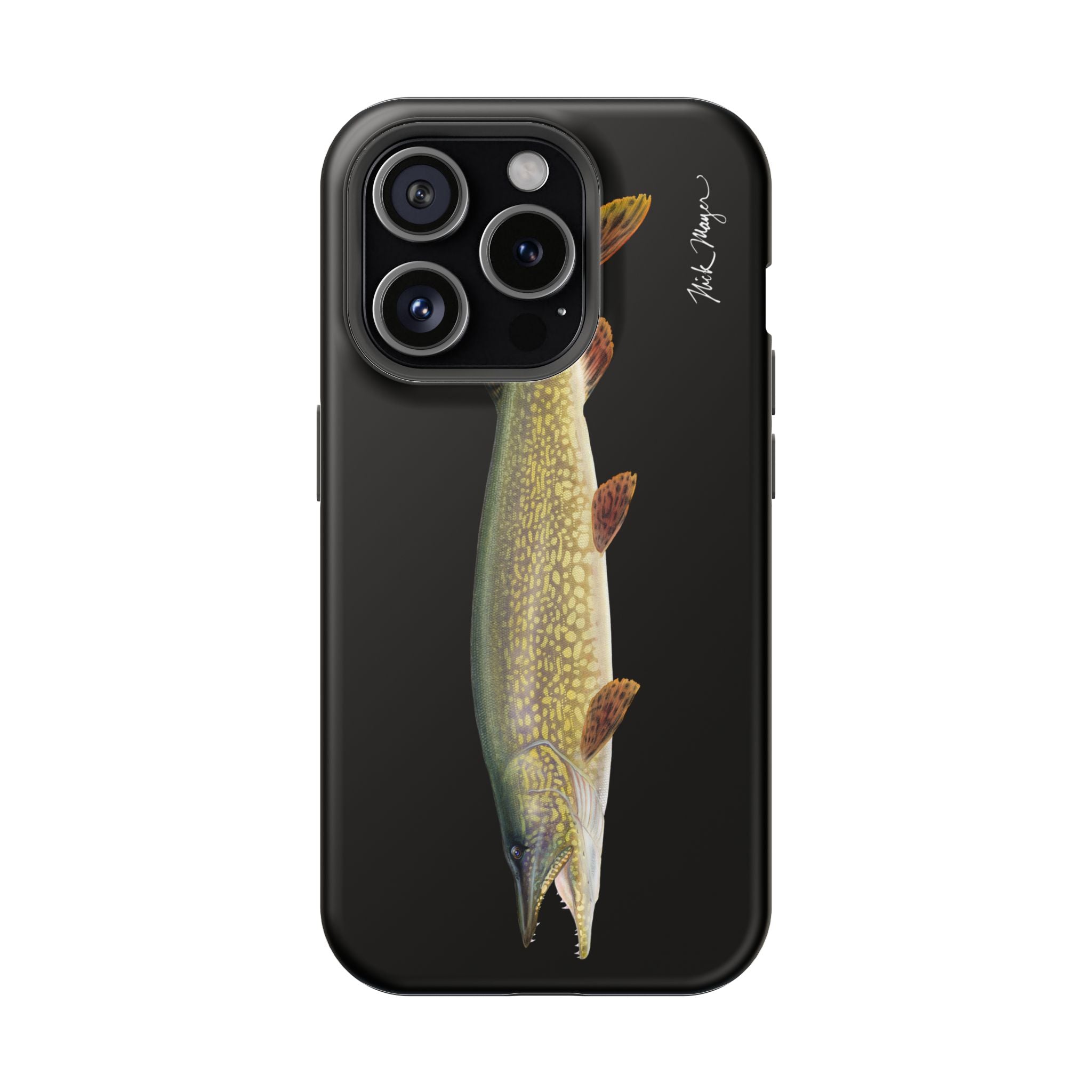 Northern Pike MagSafe Black iPhone Case Printify