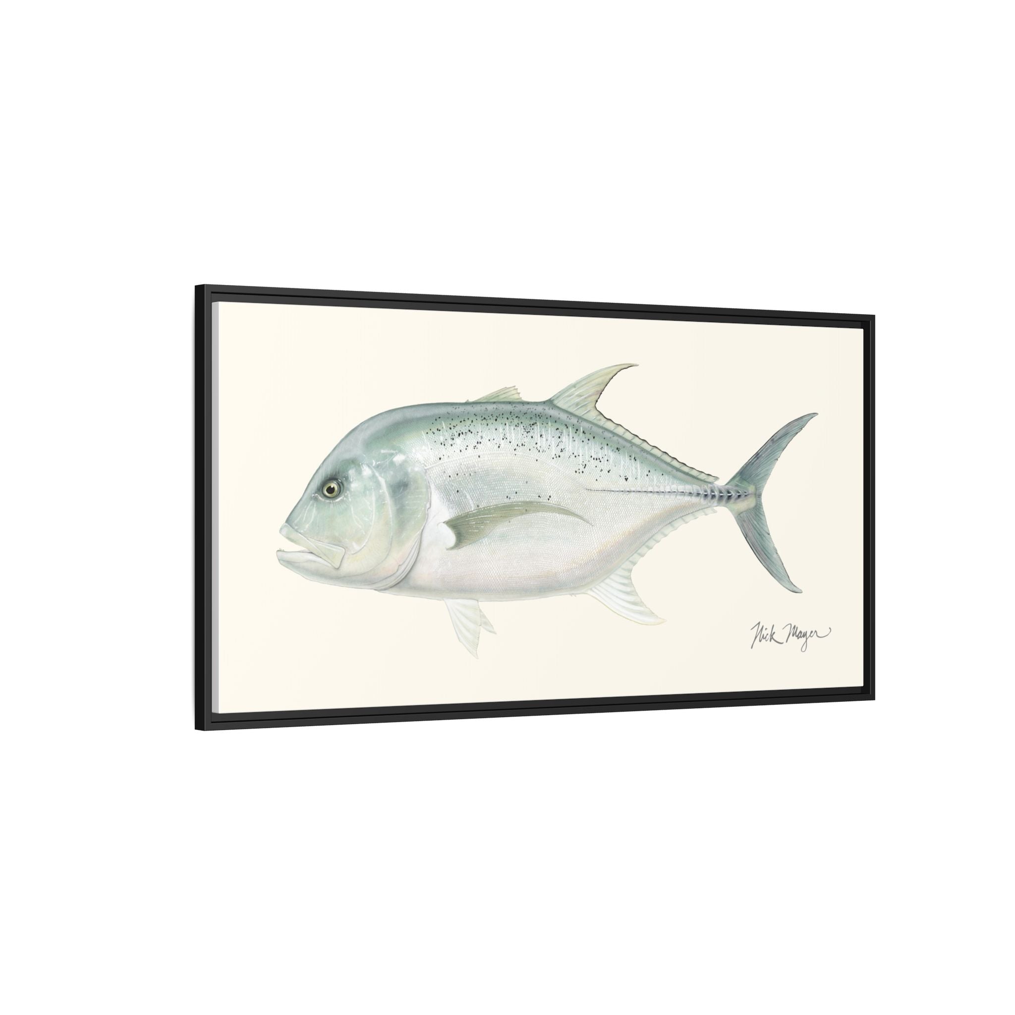 Boss Giant Trevally Framed Canvas Print Printify
