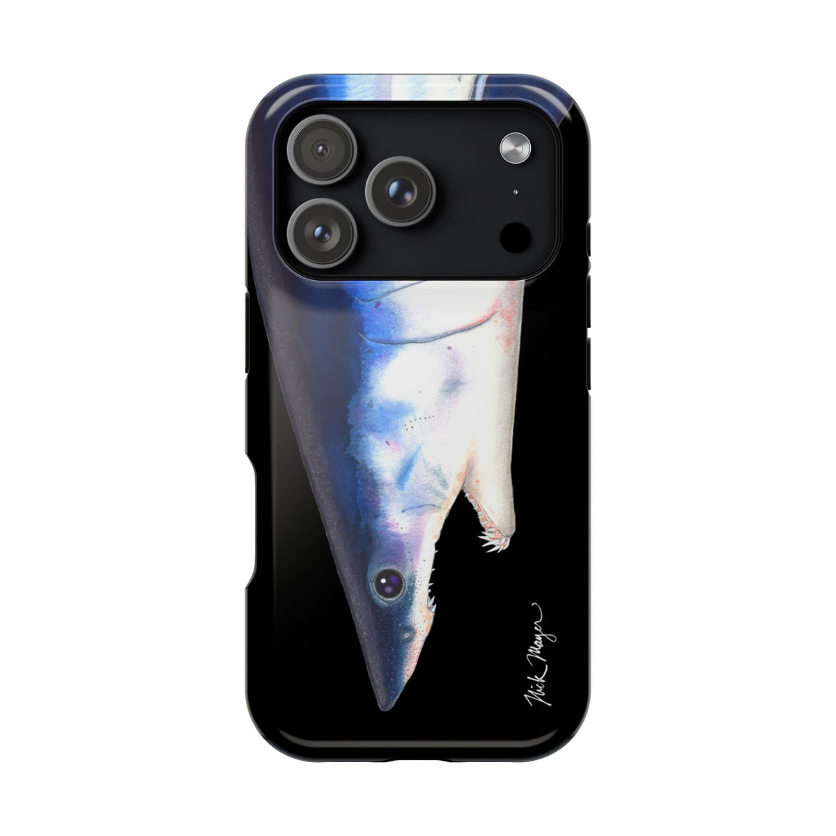 Mako Shark Face MagSafe Black iPhone Case Printify