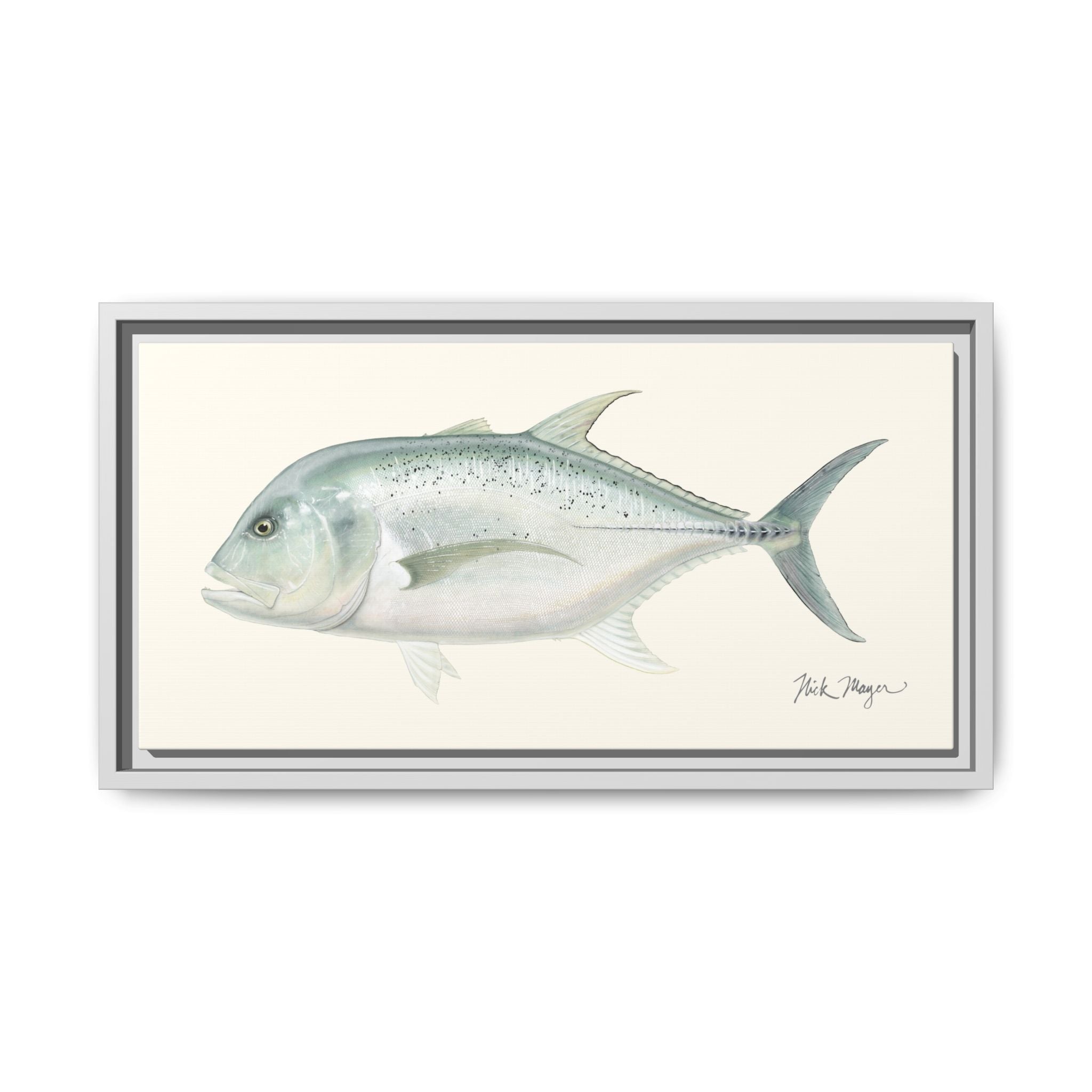 Boss Giant Trevally Framed Canvas Print Printify