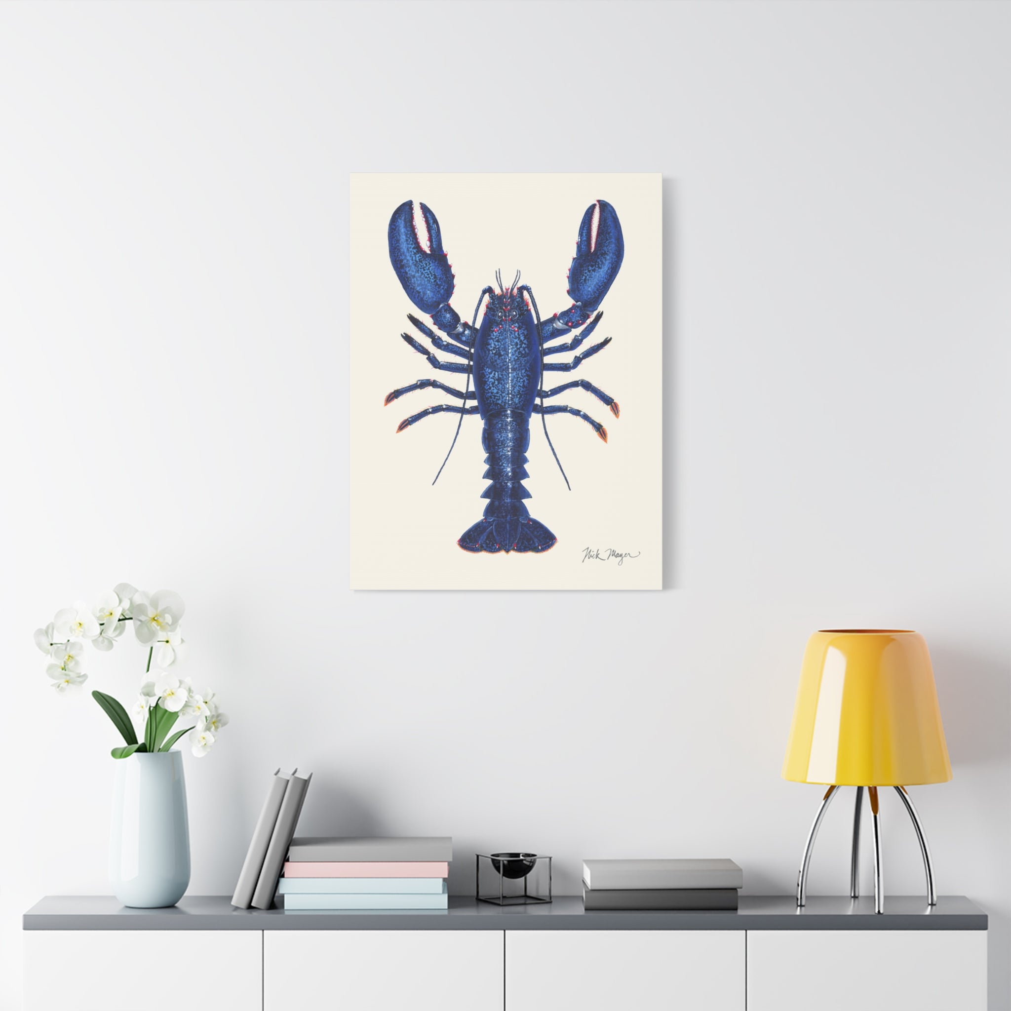 Blue Lobster II Canvas Print