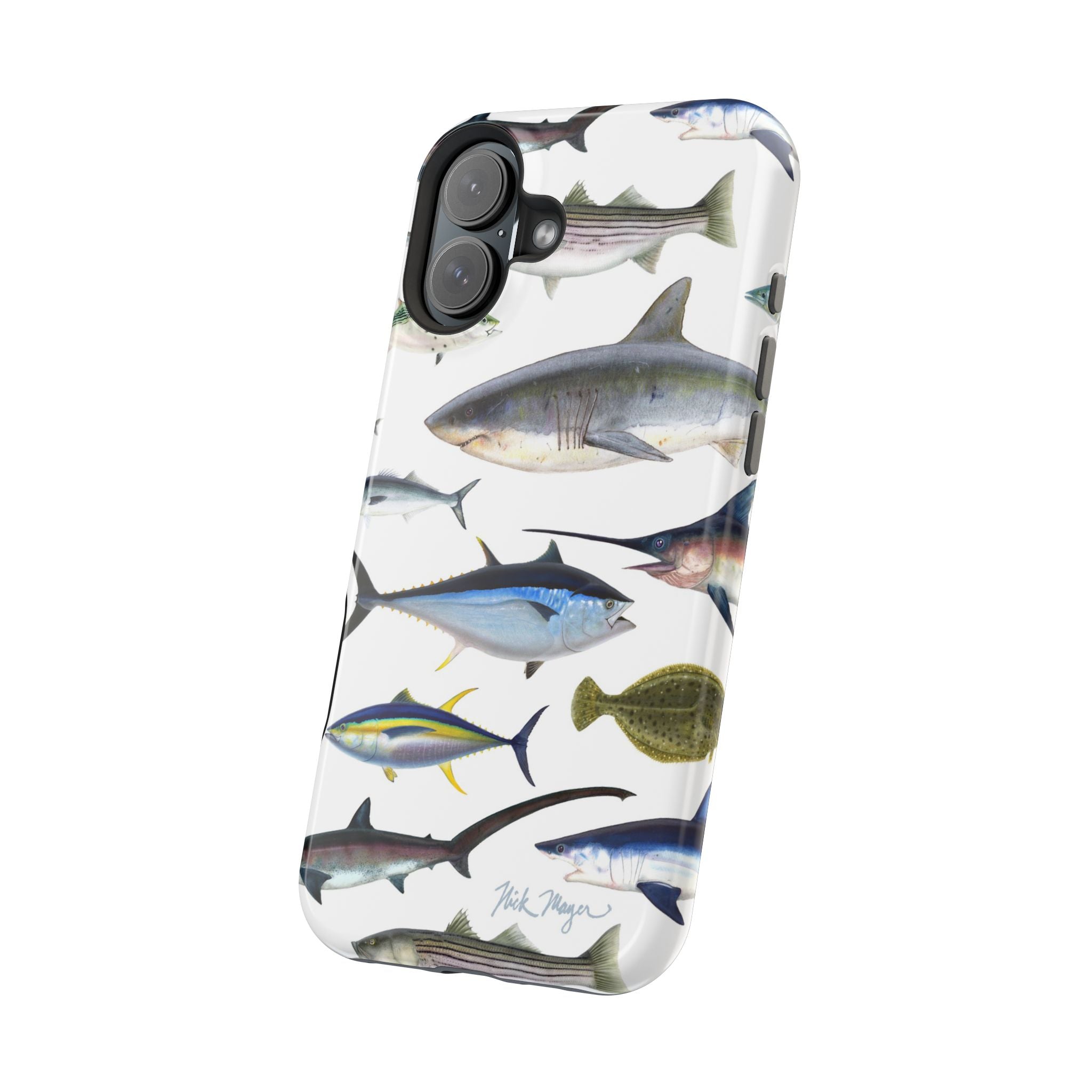 New England Fish White MagSafe iPhone Case