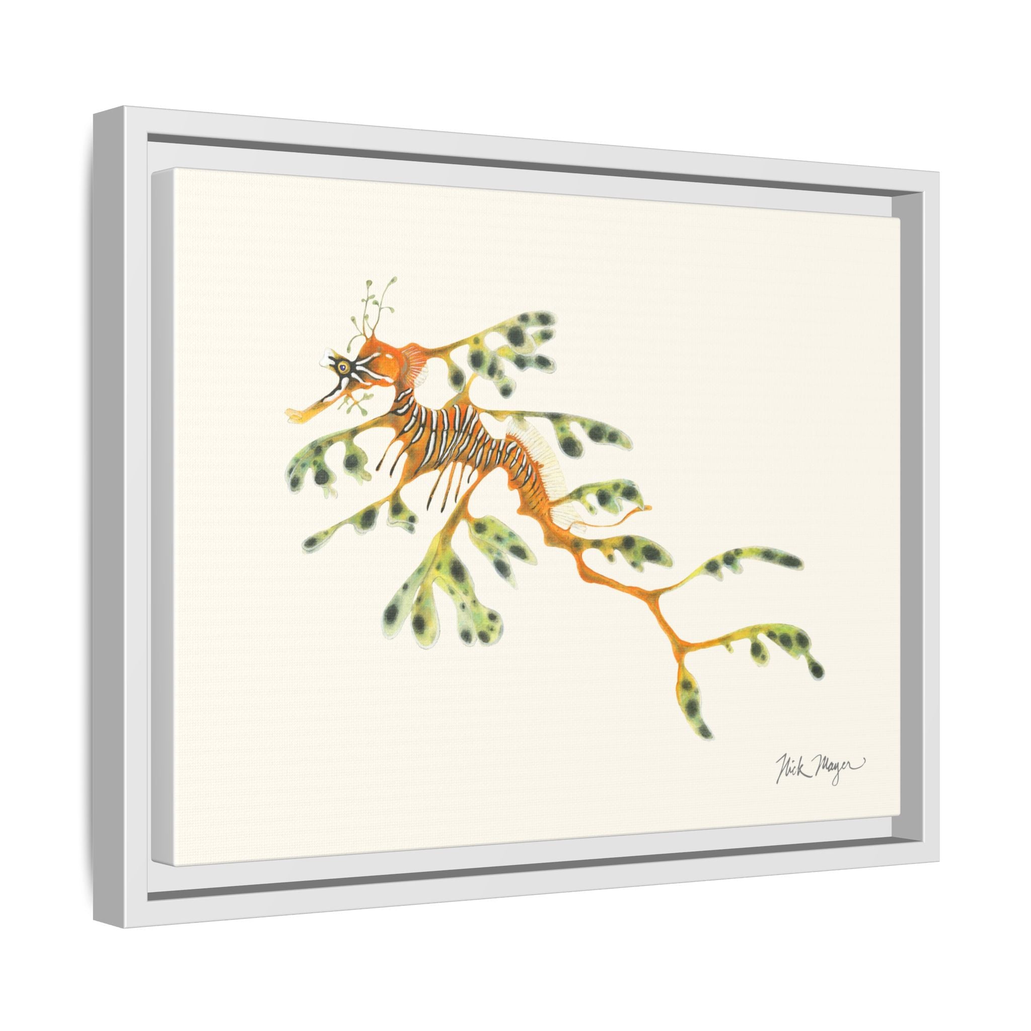 Leafy Sea Dragon Framed Canvas Print Printify