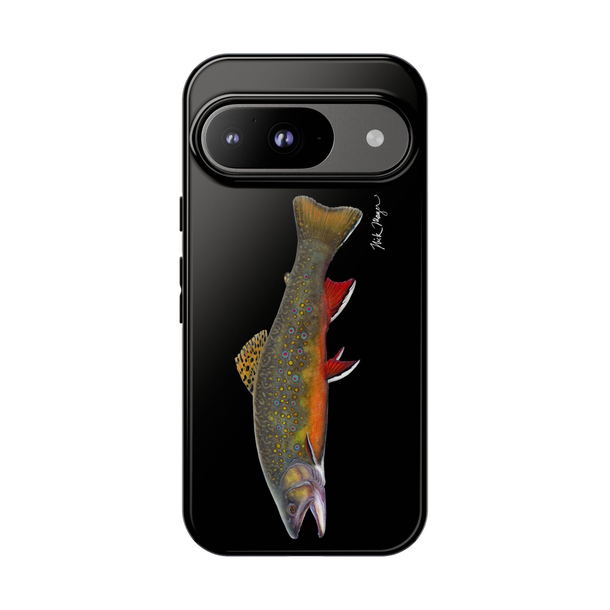 Brook Trout Black Phone Cases (Samsung) Printify