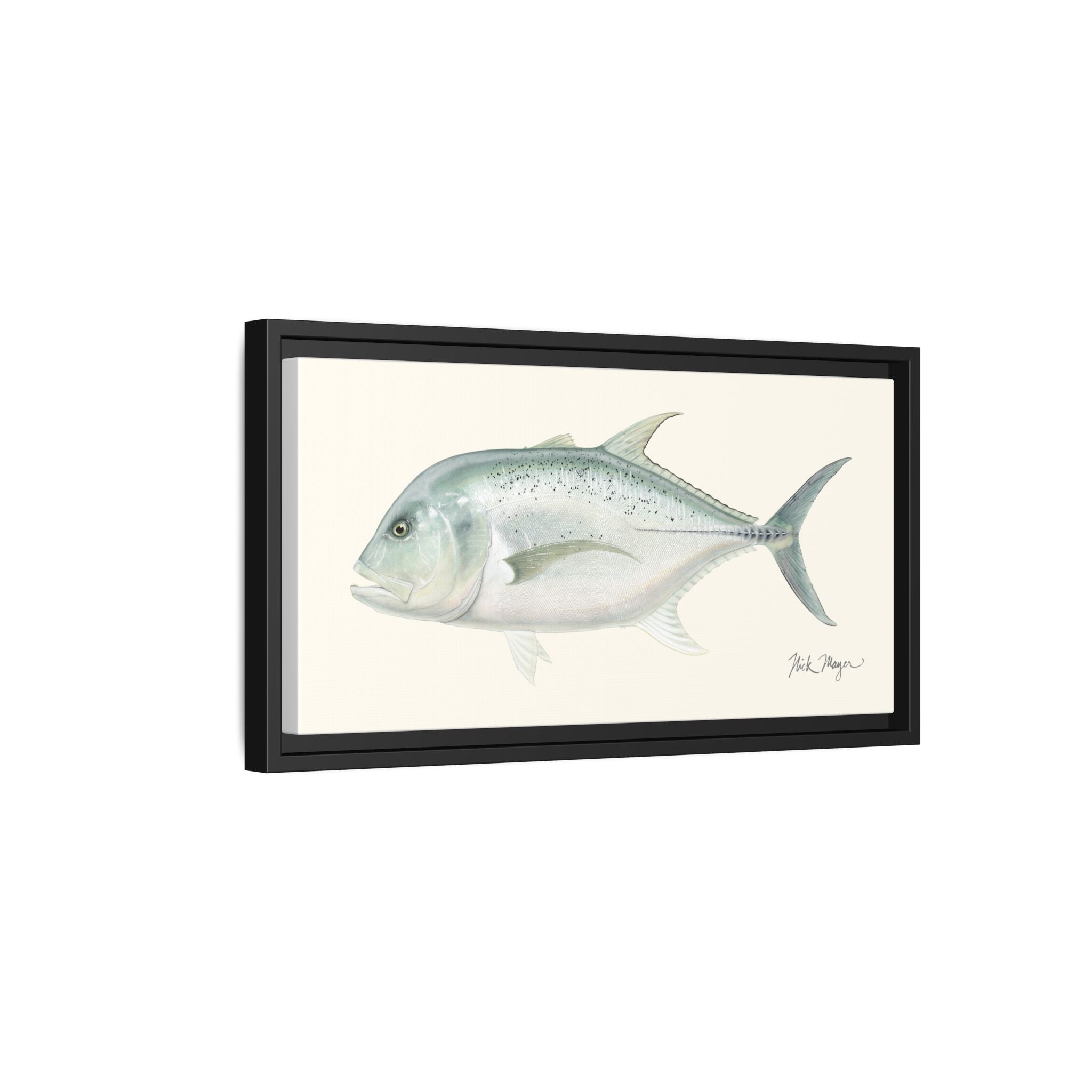Boss Giant Trevally Framed Canvas Print Printify