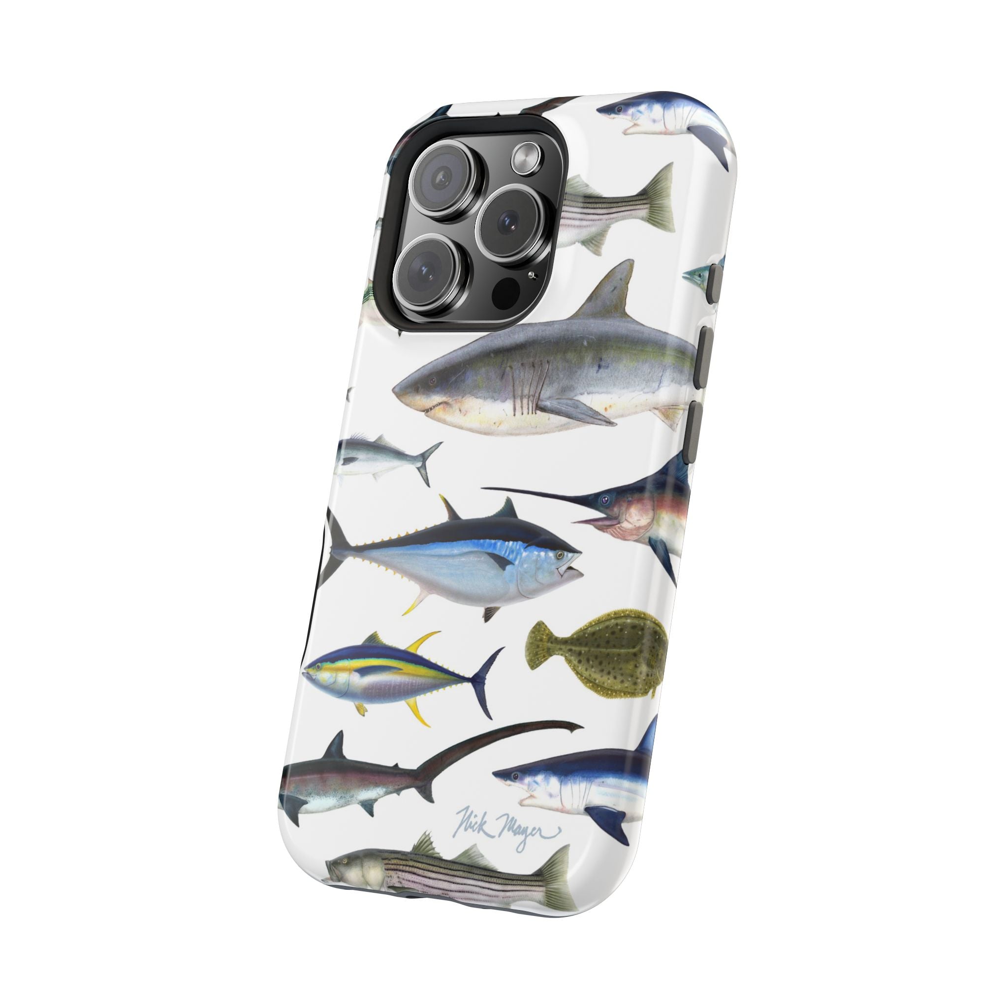 New England Fish White MagSafe iPhone Case