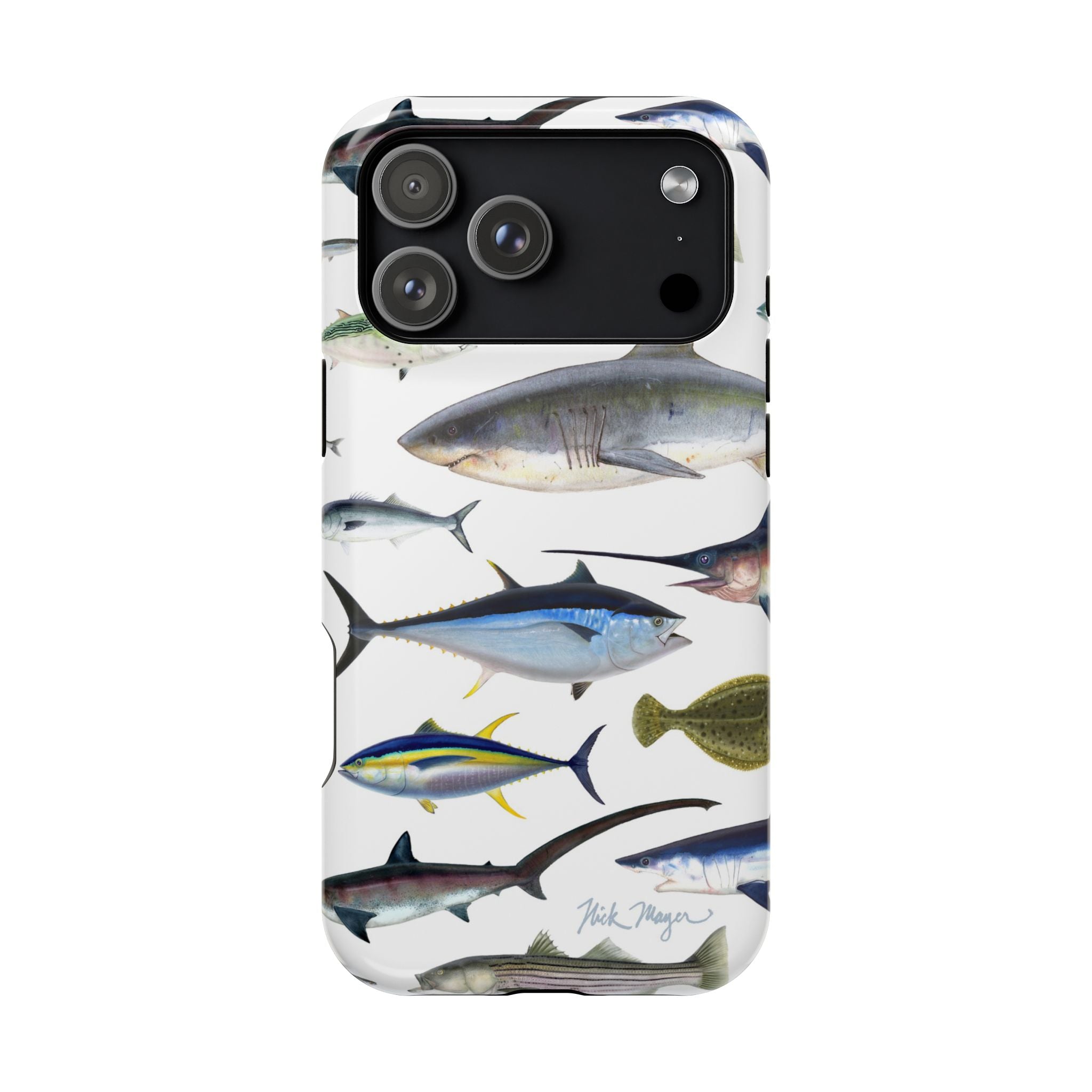 New England Fish White MagSafe iPhone Case