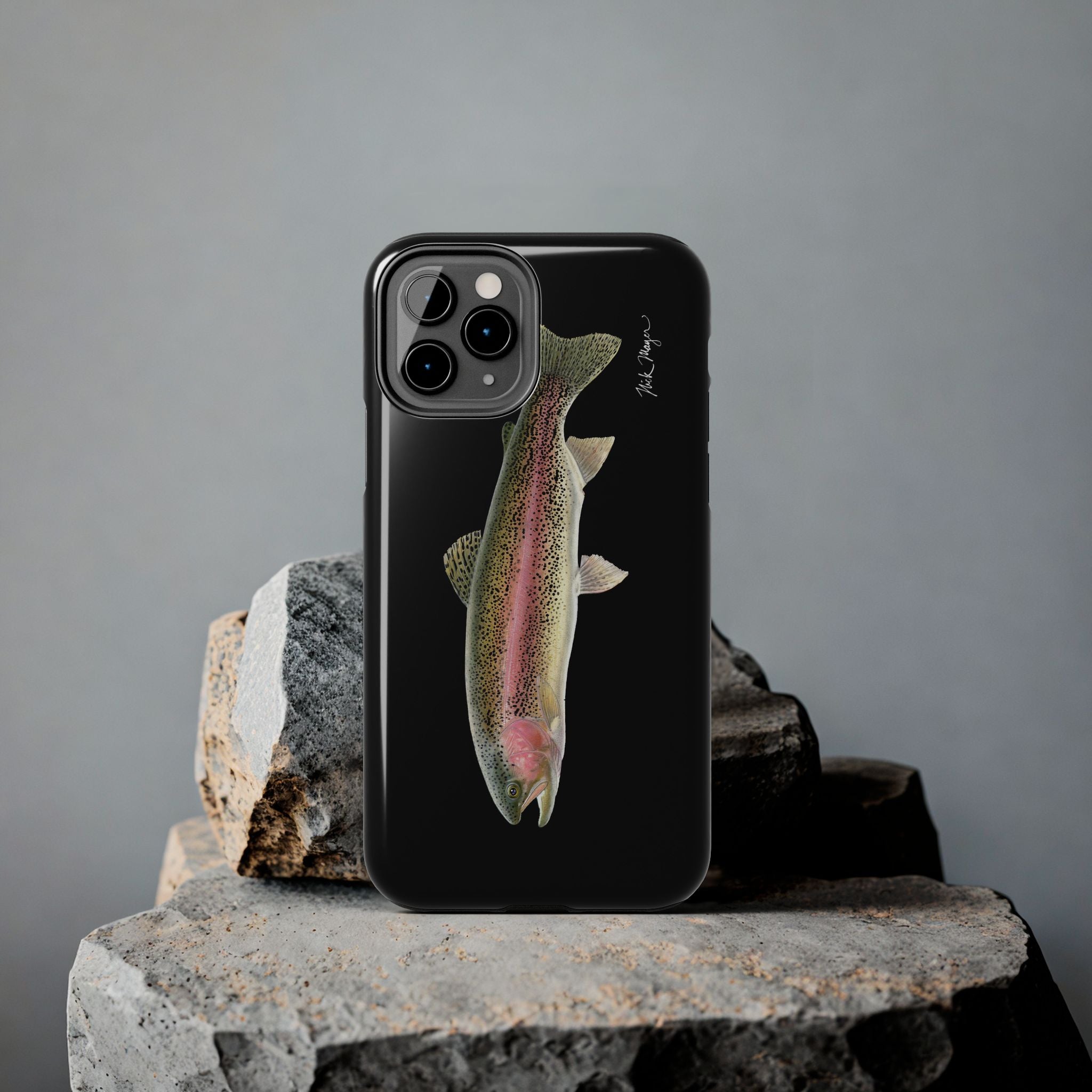 Rainbow Trout Black Phone Case (iPhone)
