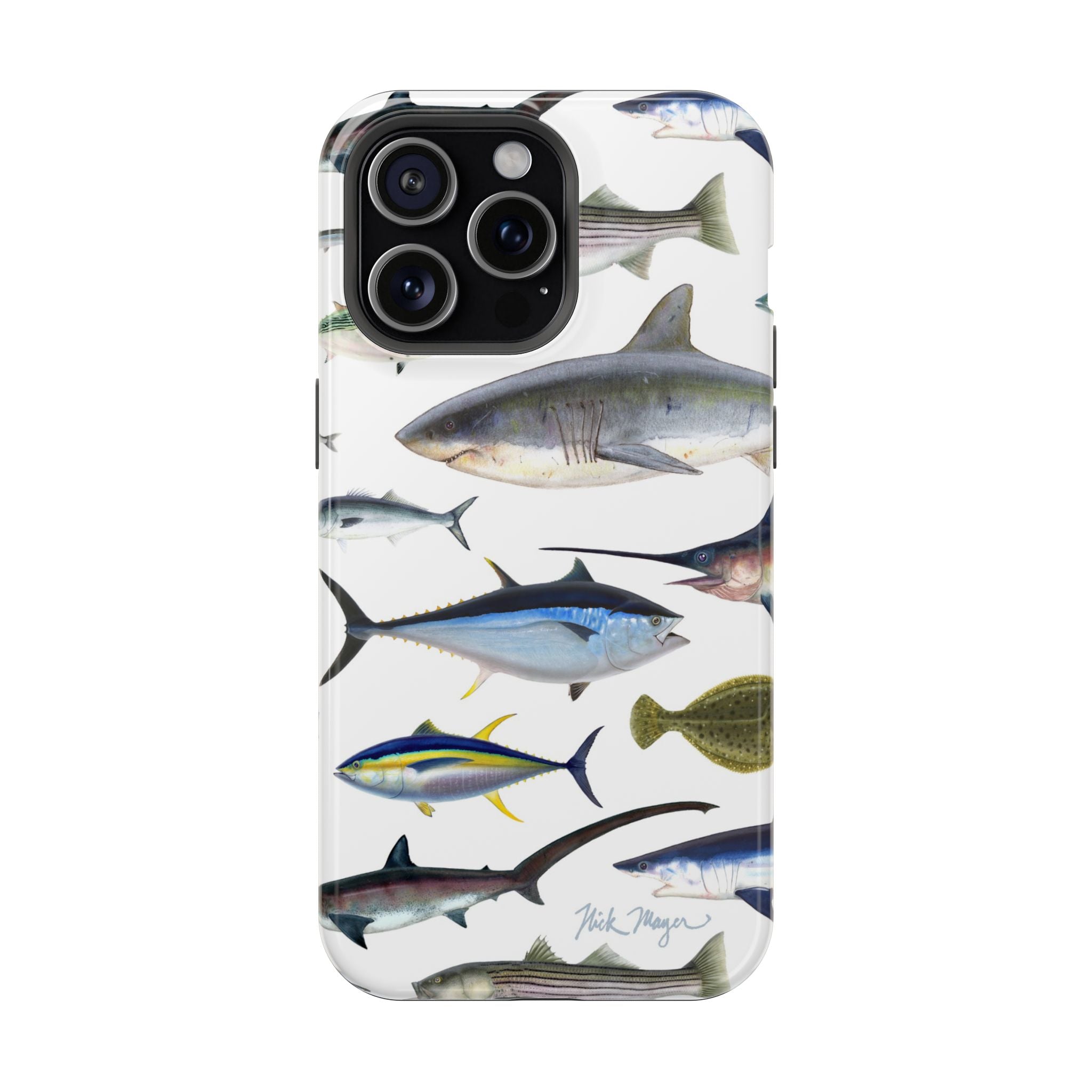 New England Fish White MagSafe iPhone Case