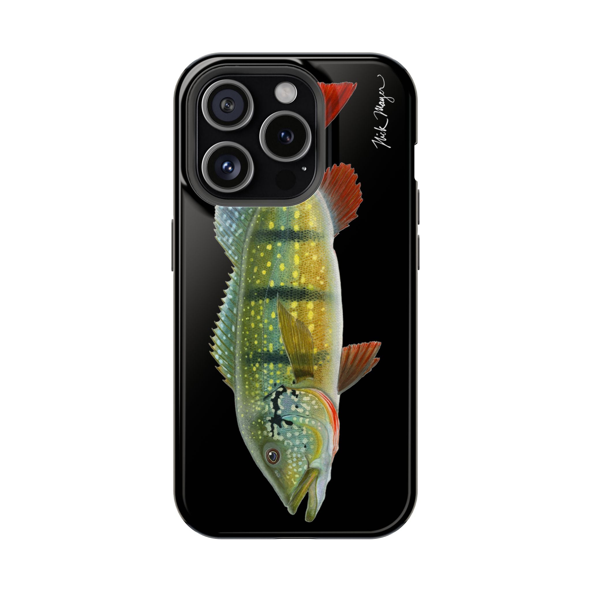 Peacock Bass MagSafe Black iPhone Case