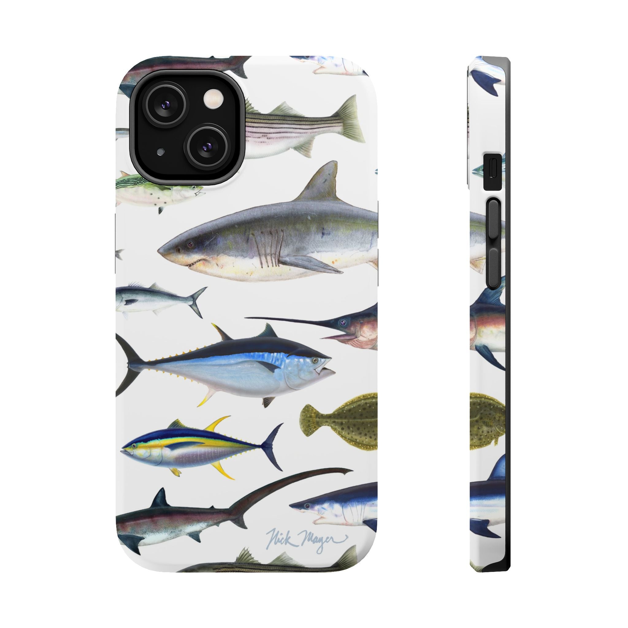 New England Fish White MagSafe iPhone Case