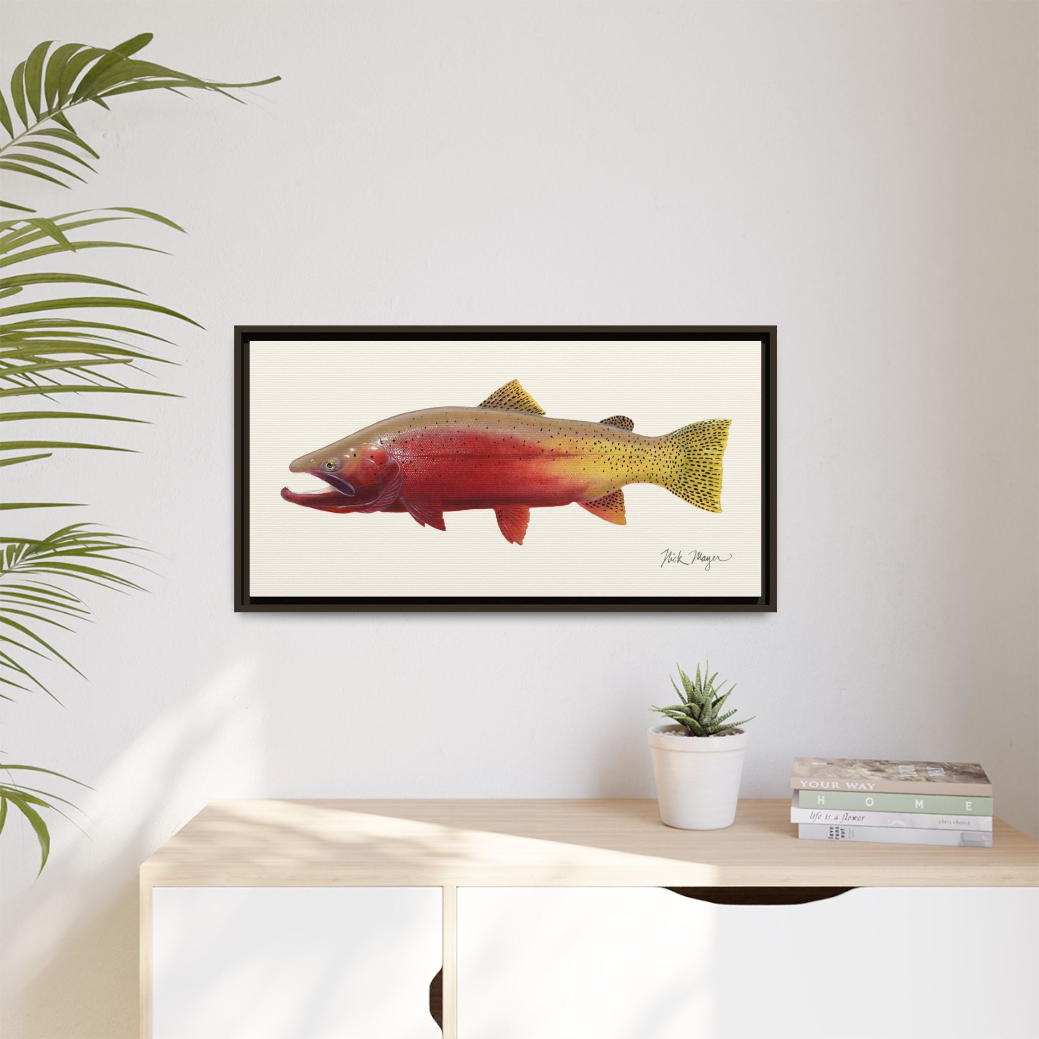 Cutthroat Trout II Framed Canvas Print Printify