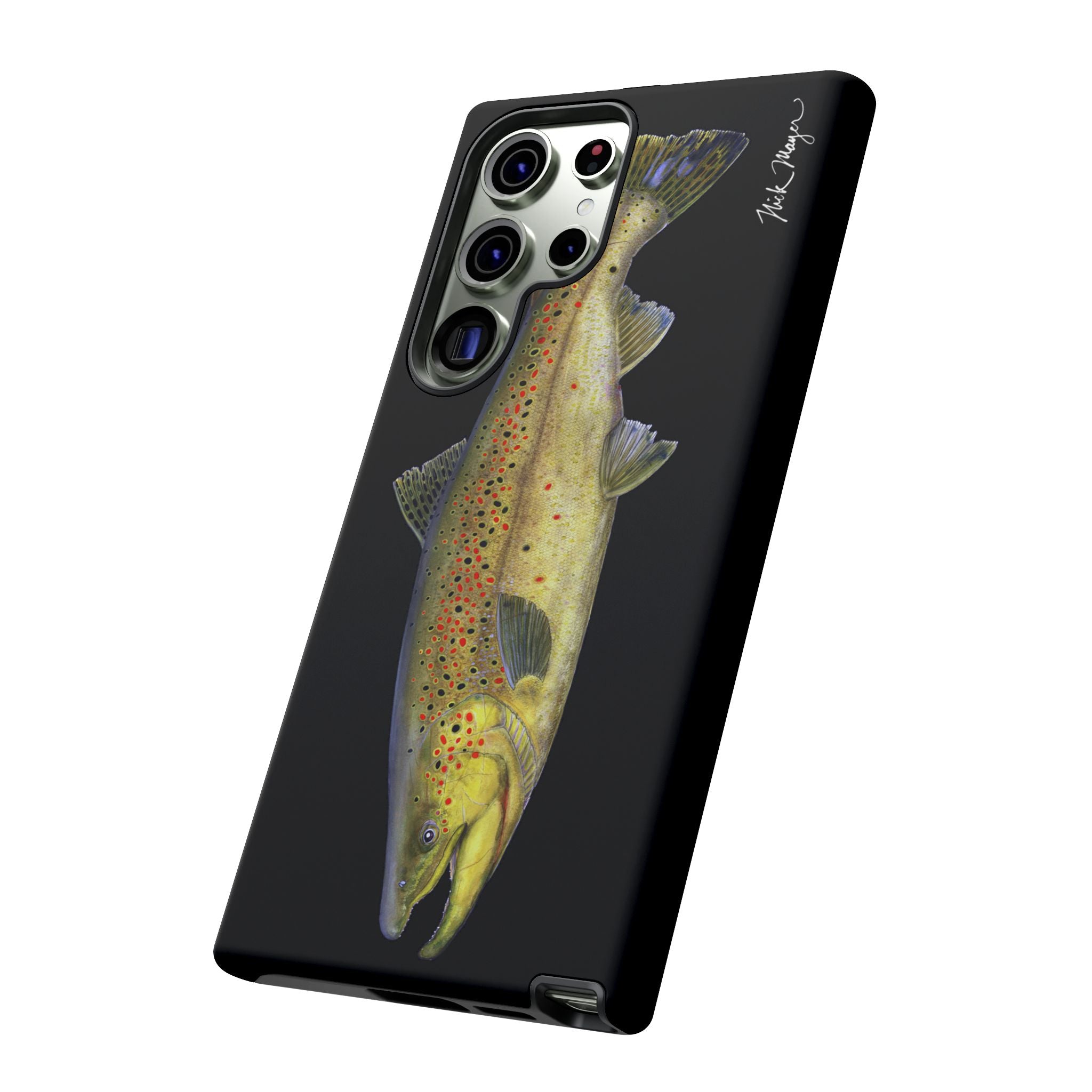 Brown Trout Black Phone Case (Samsung)