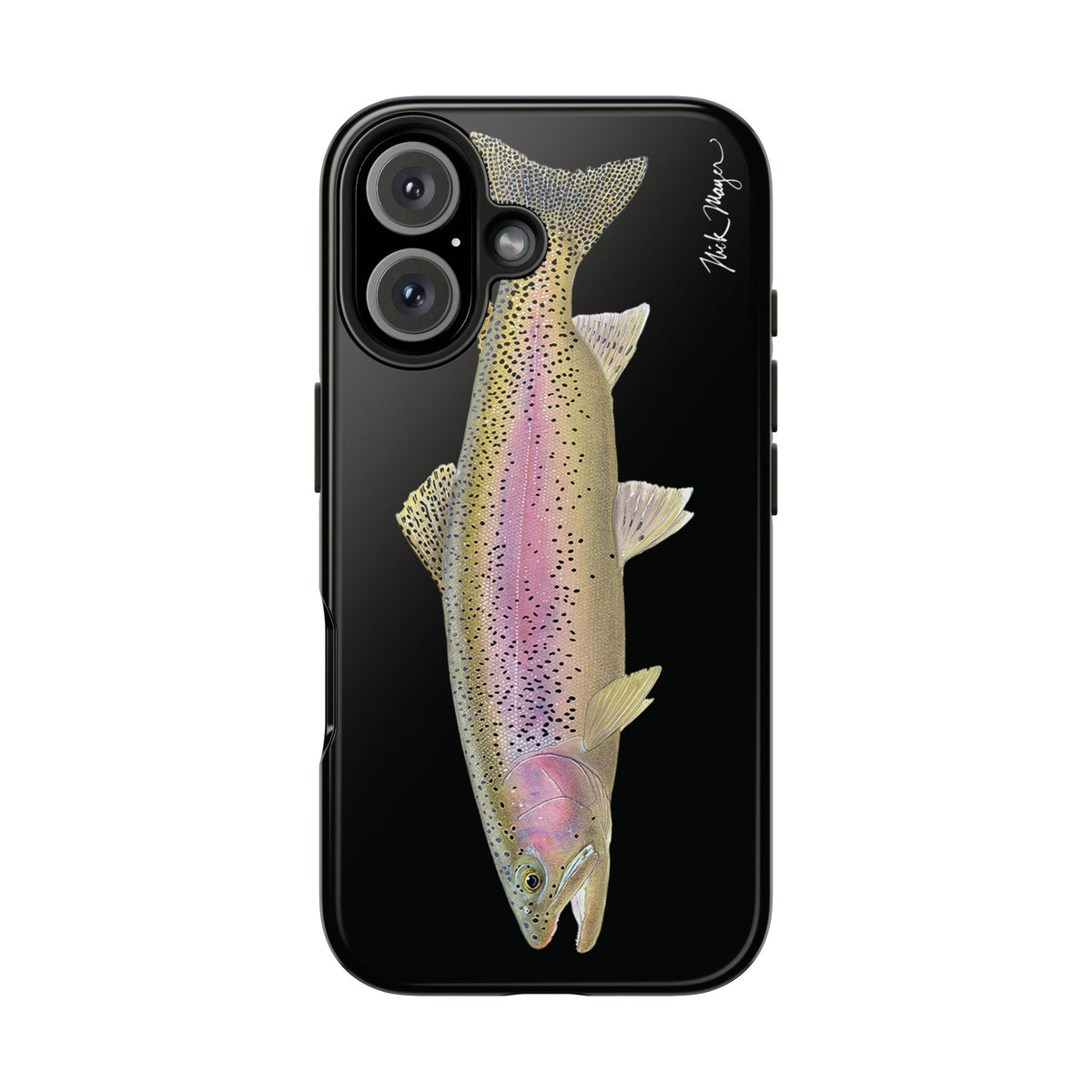 Rainbow Trout 3 Black iPhone Case Printify
