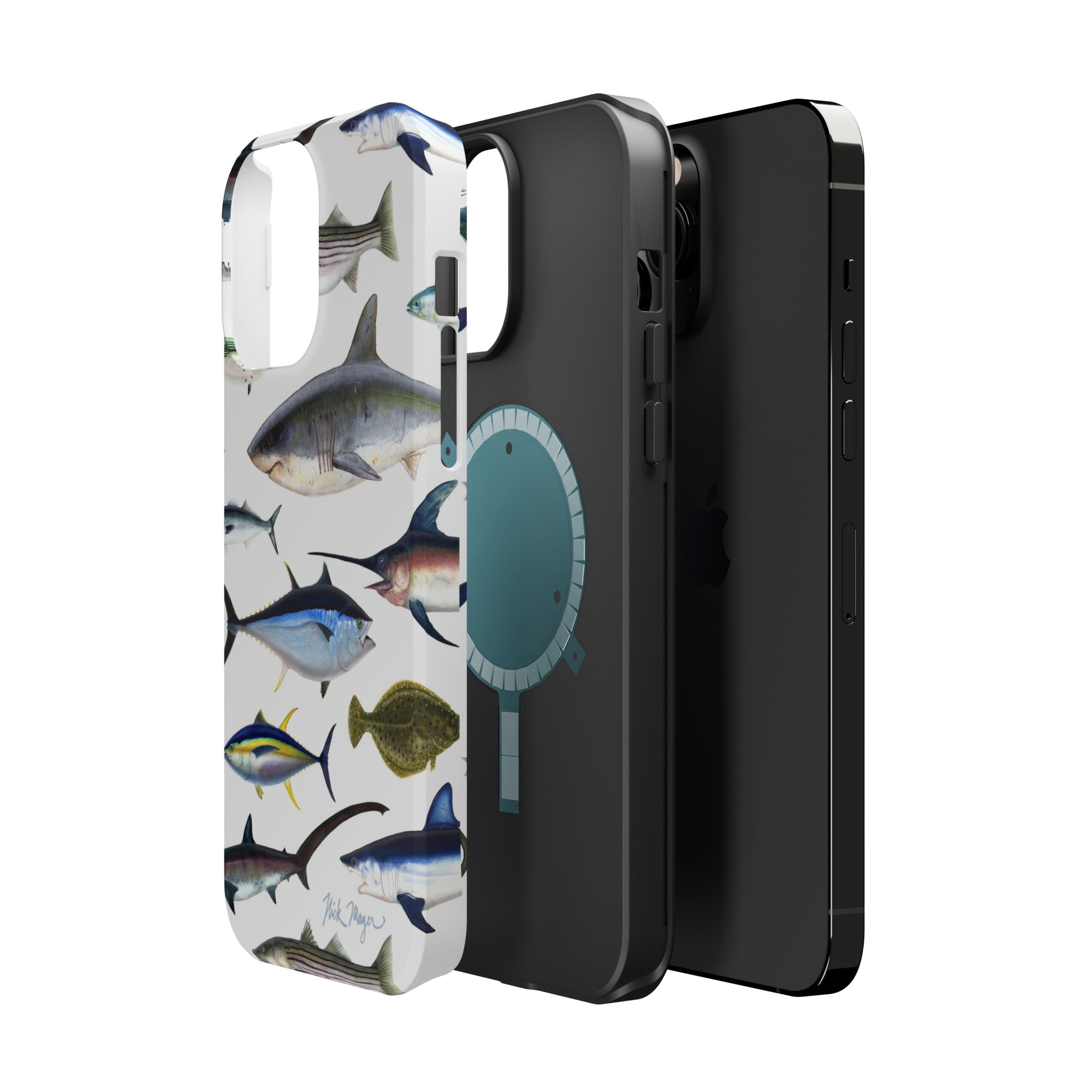 New England Fish White MagSafe iPhone Case