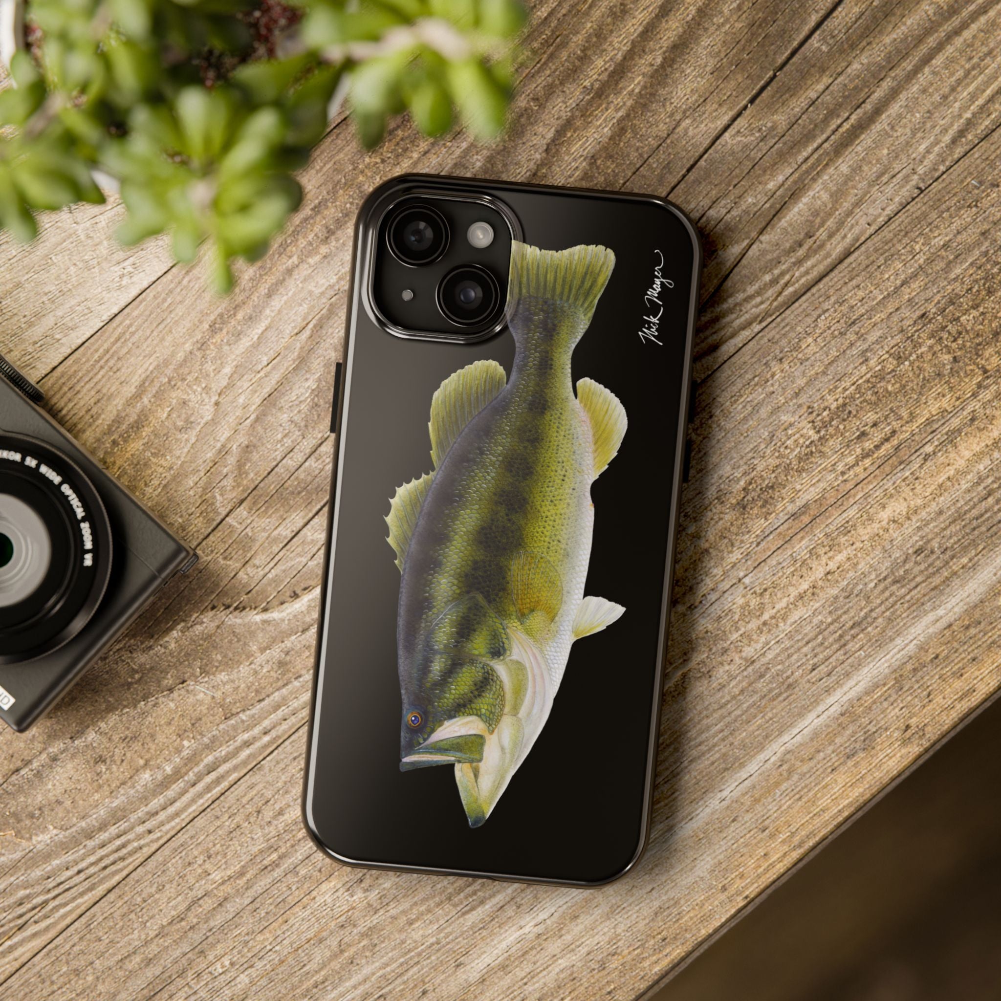 Largemouth Bass Black Phone Case (iPhone)