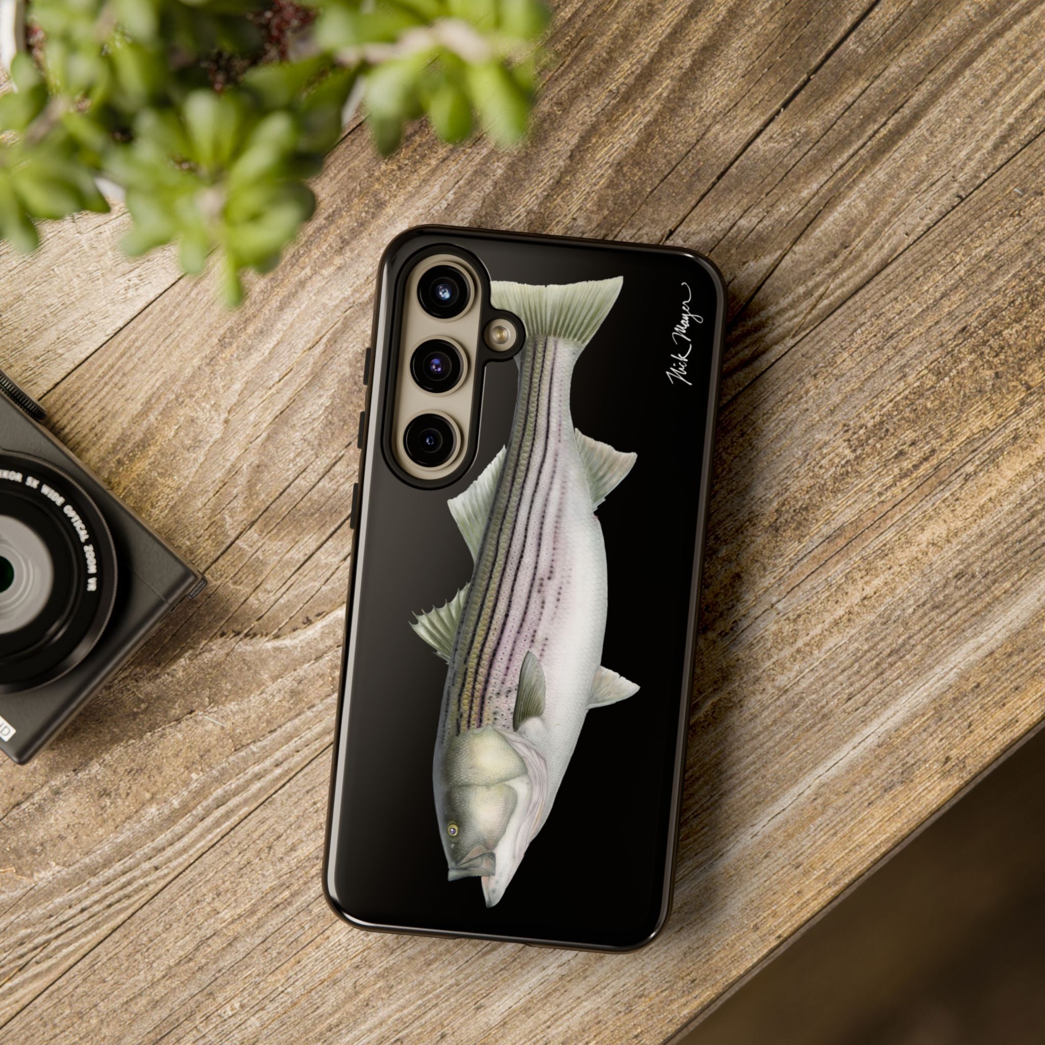 30 lb Striper Black Phone Case (Samsung) Printify