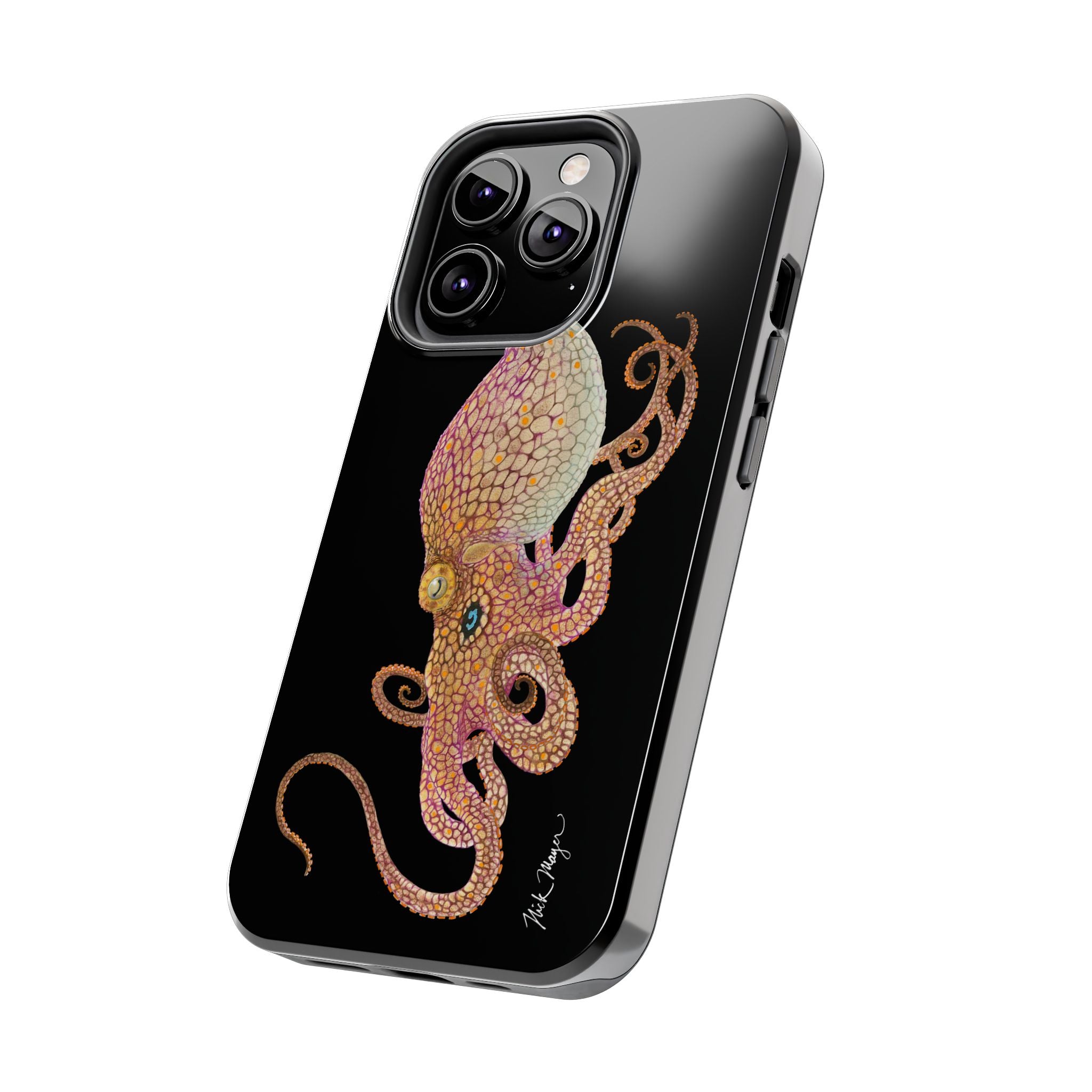 Two Spot Octopus Black Phone Case (iPhone)