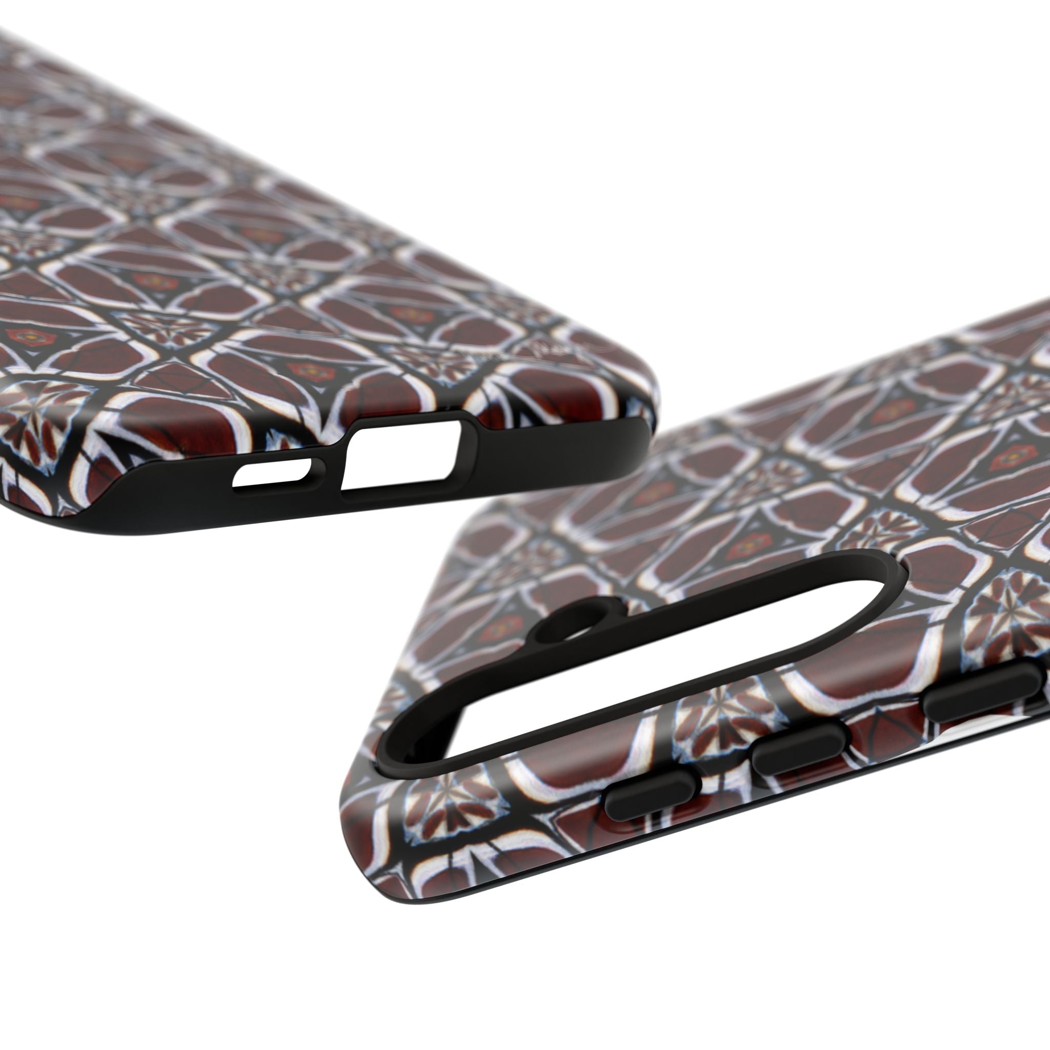 Maroon Butterfly Pattern Phone Case (Samsung)