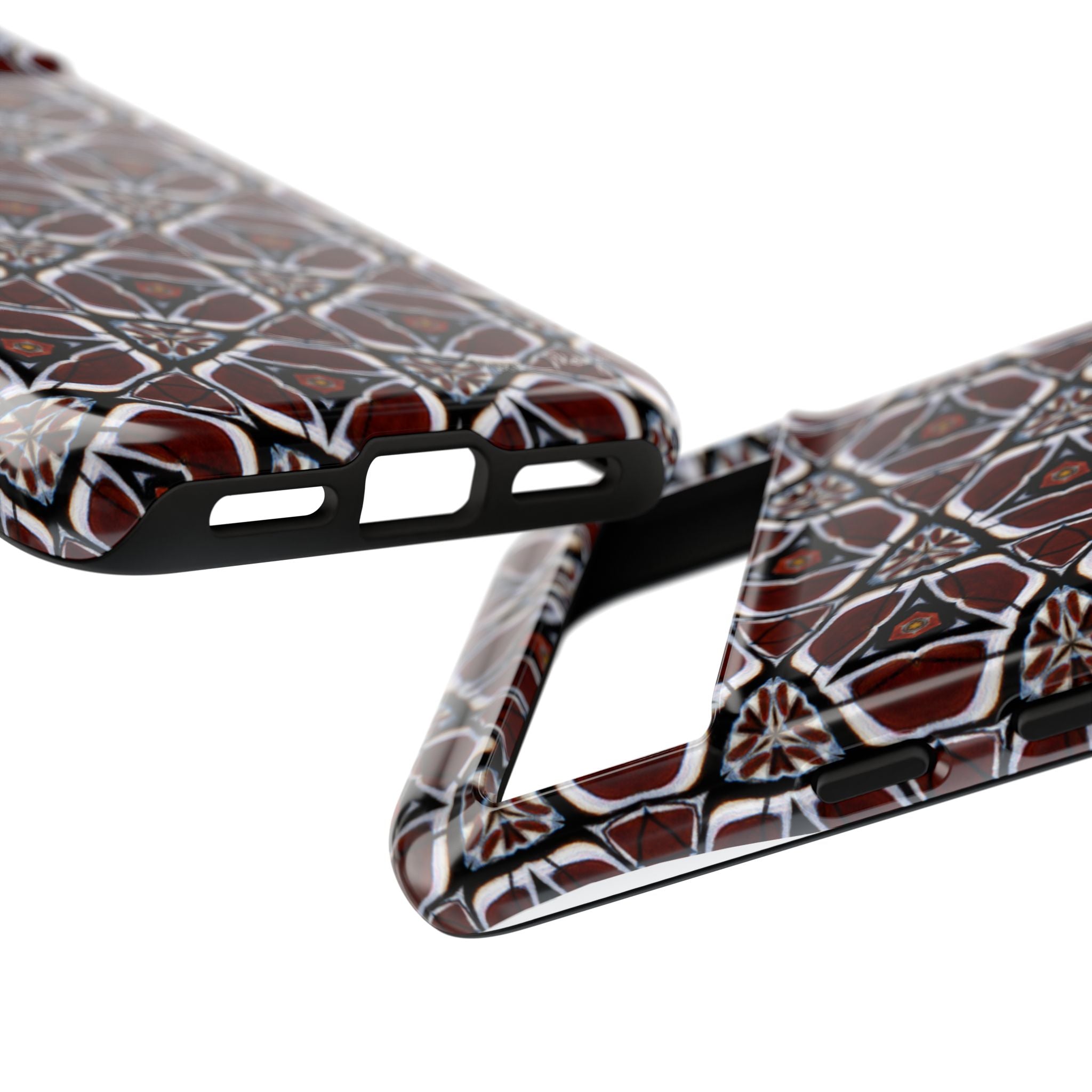 Maroon Butterfly Pattern Phone Case (Samsung)