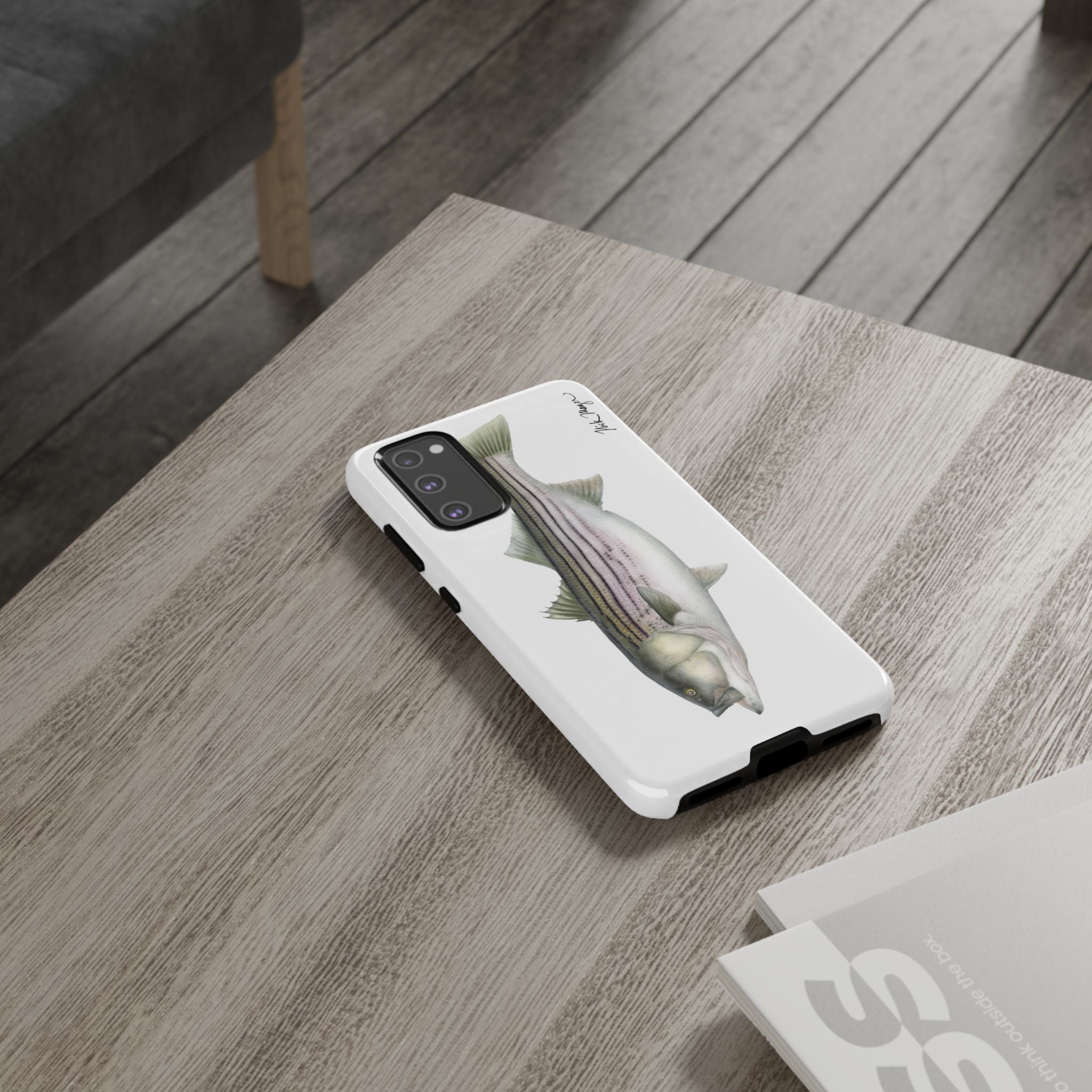 30 lb Striper White Phone Case (Samsung) Printify