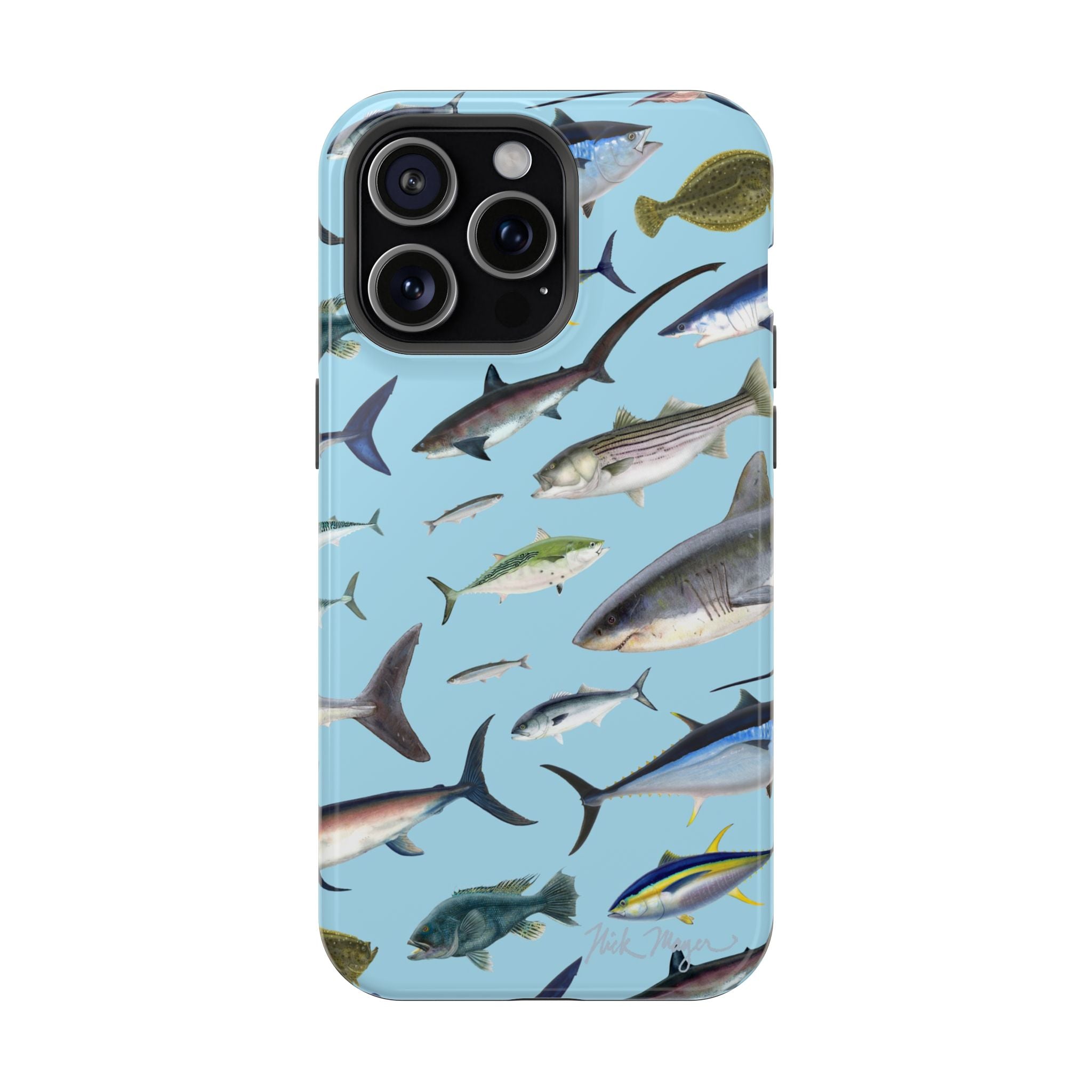 New England Fish Blue MagSafe iPhone Case