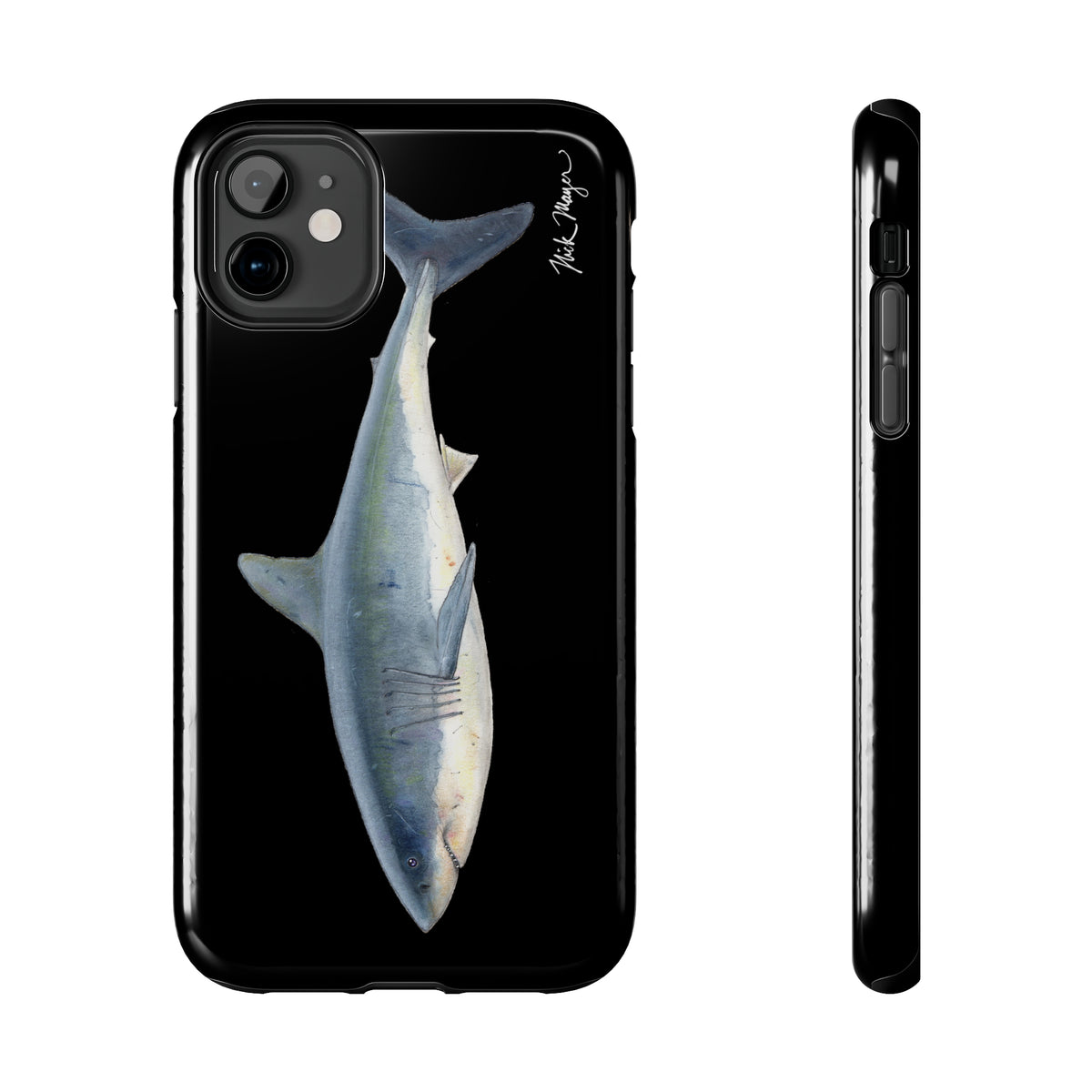 Great White Shark Black iPhone Case
