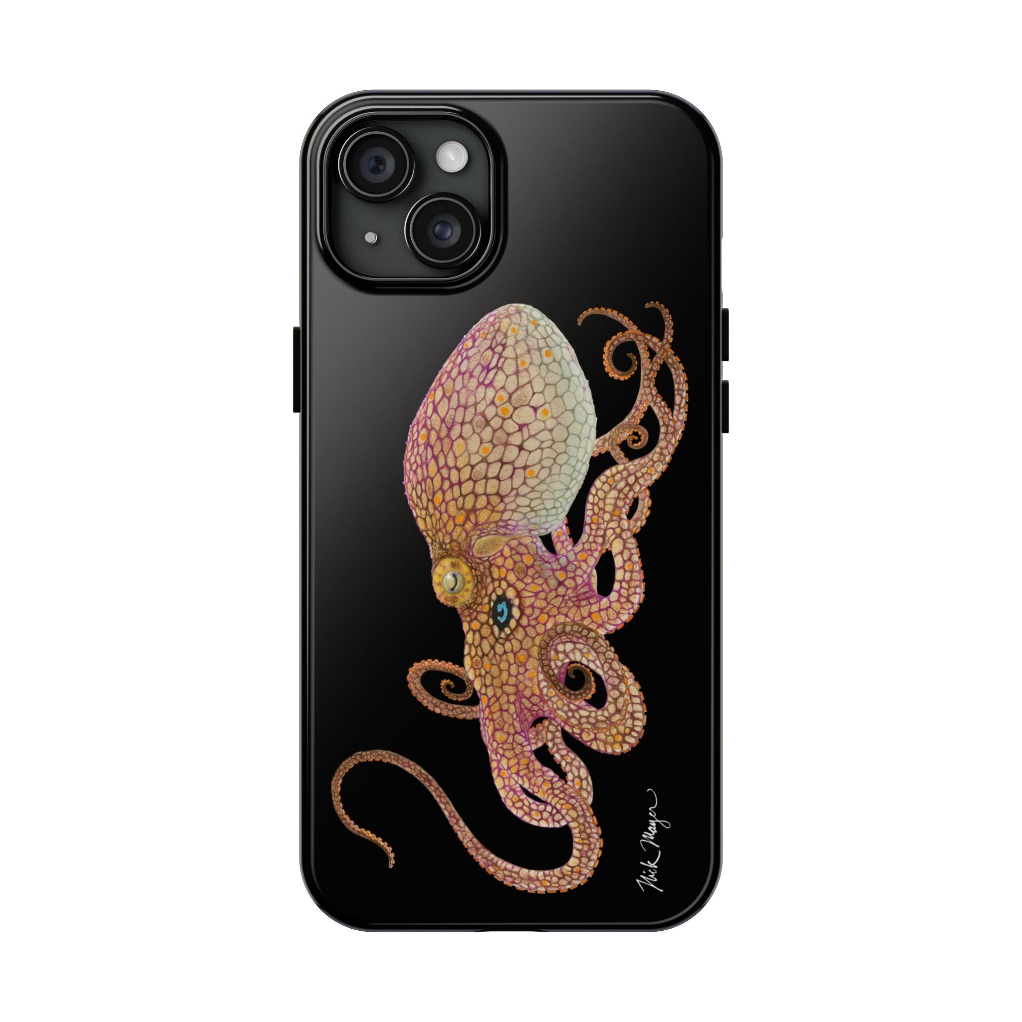 Two Spot Octopus Black Phone Case (iPhone)