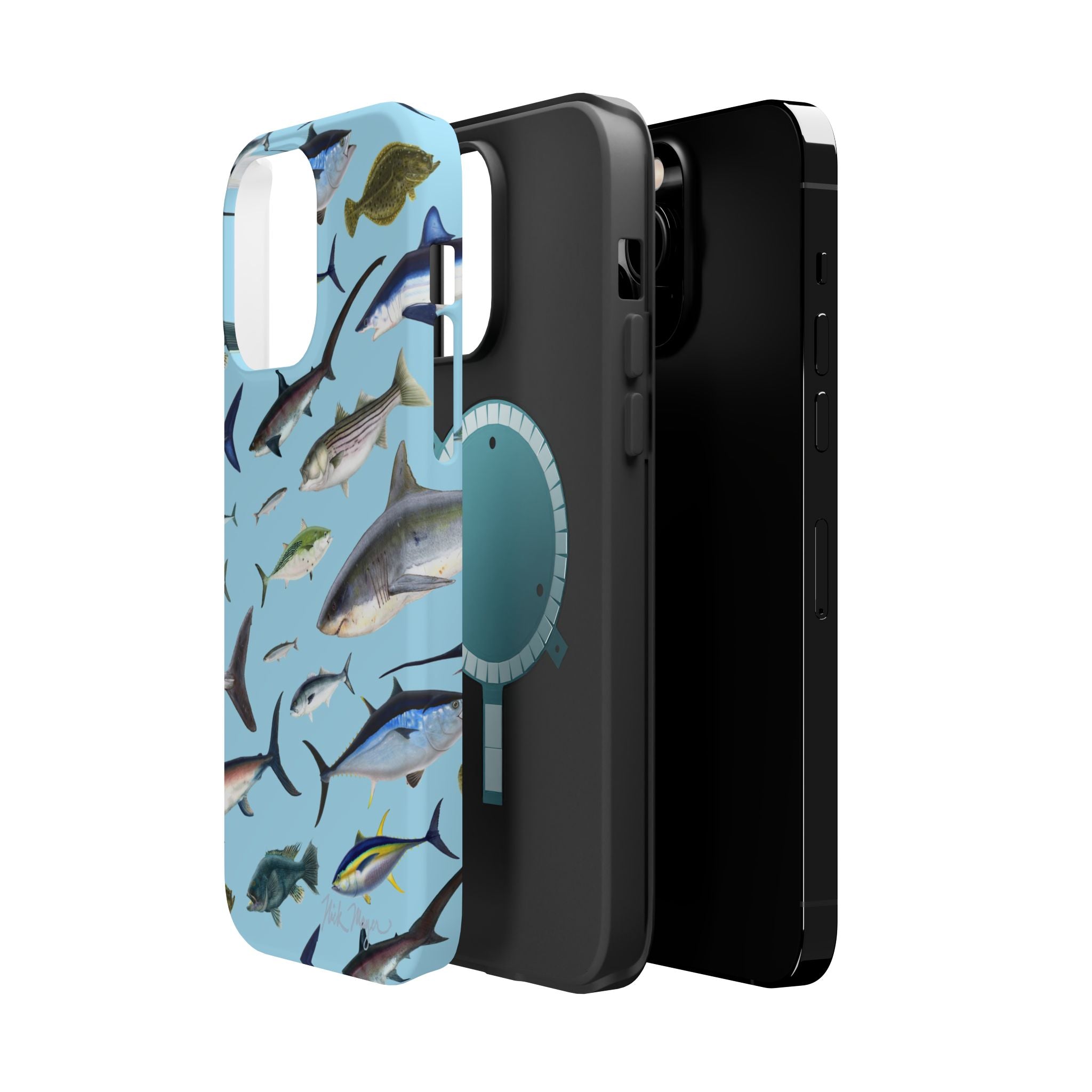 New England Fish Blue MagSafe iPhone Case