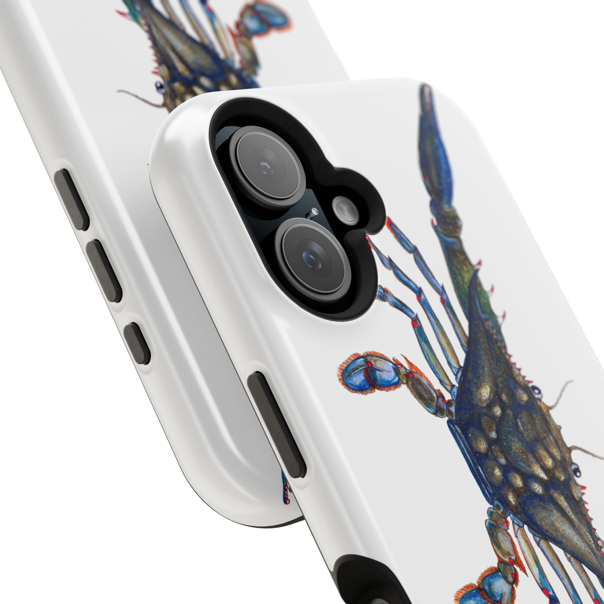 Blue Crab MagSafe White iPhone Case