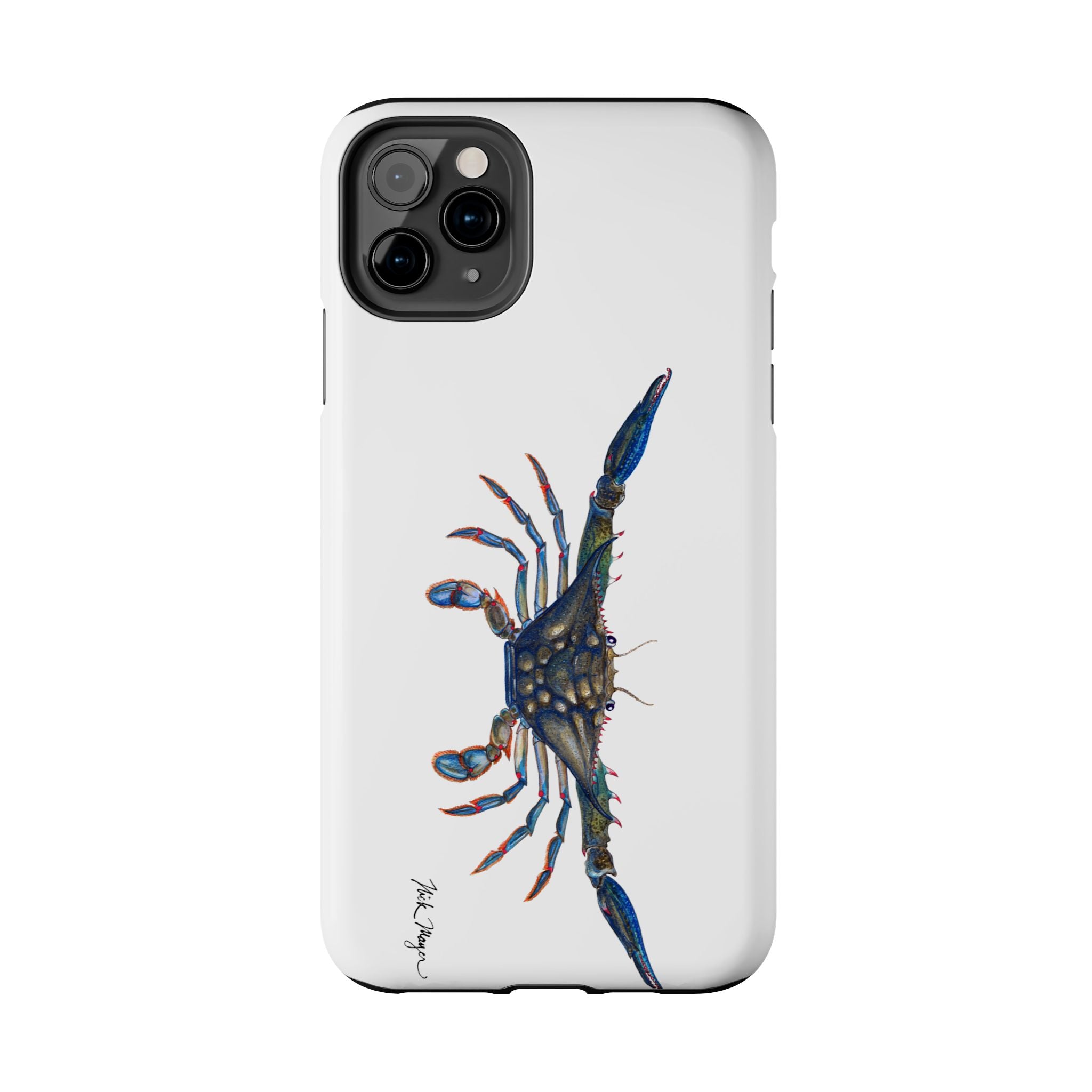 Blue Crab White Phone Case (iPhone)