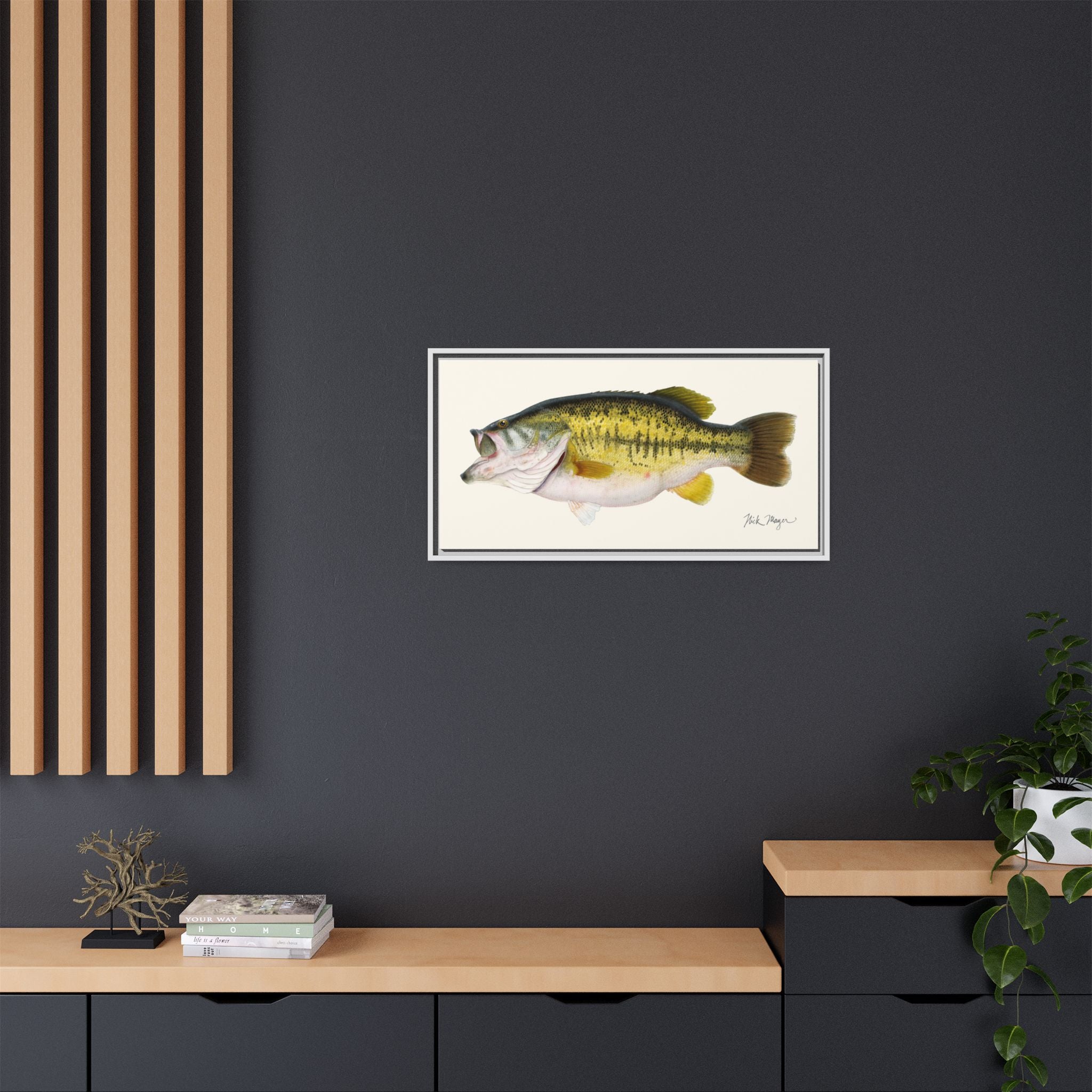 Largemouth Bass II Framed Canvas Print