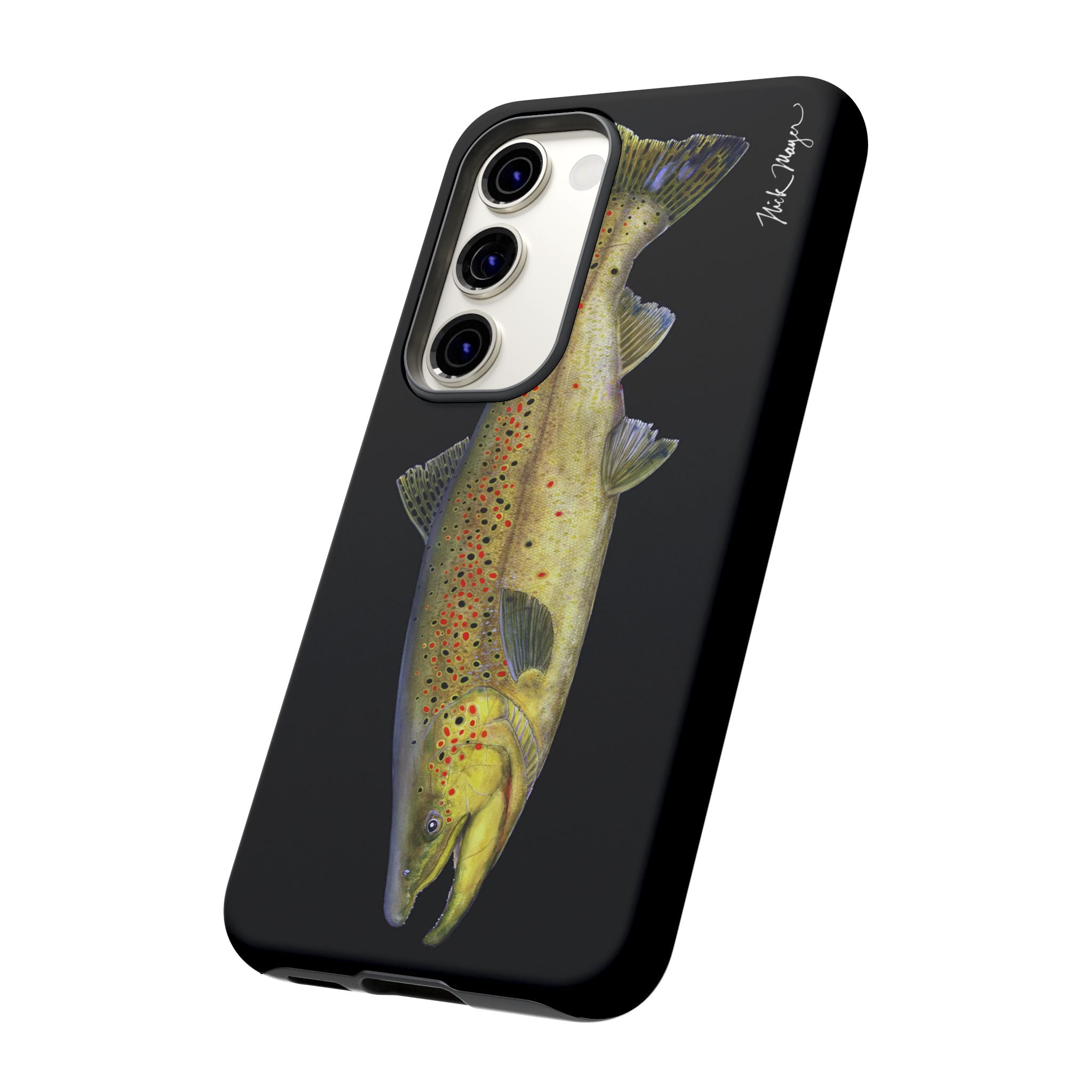 Brown Trout Black Phone Case (Samsung)