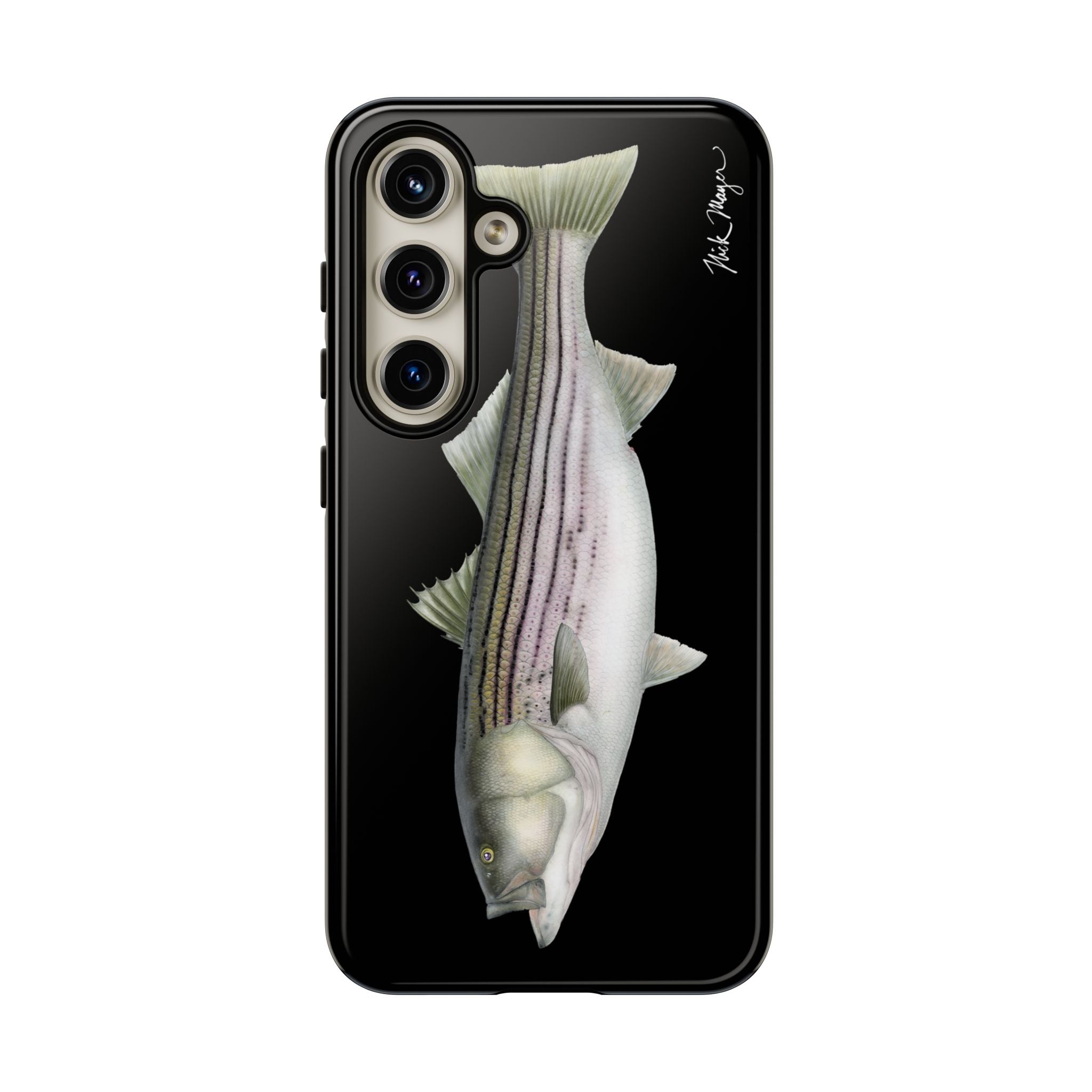 30 lb Striper Black Phone Case (Samsung) Printify