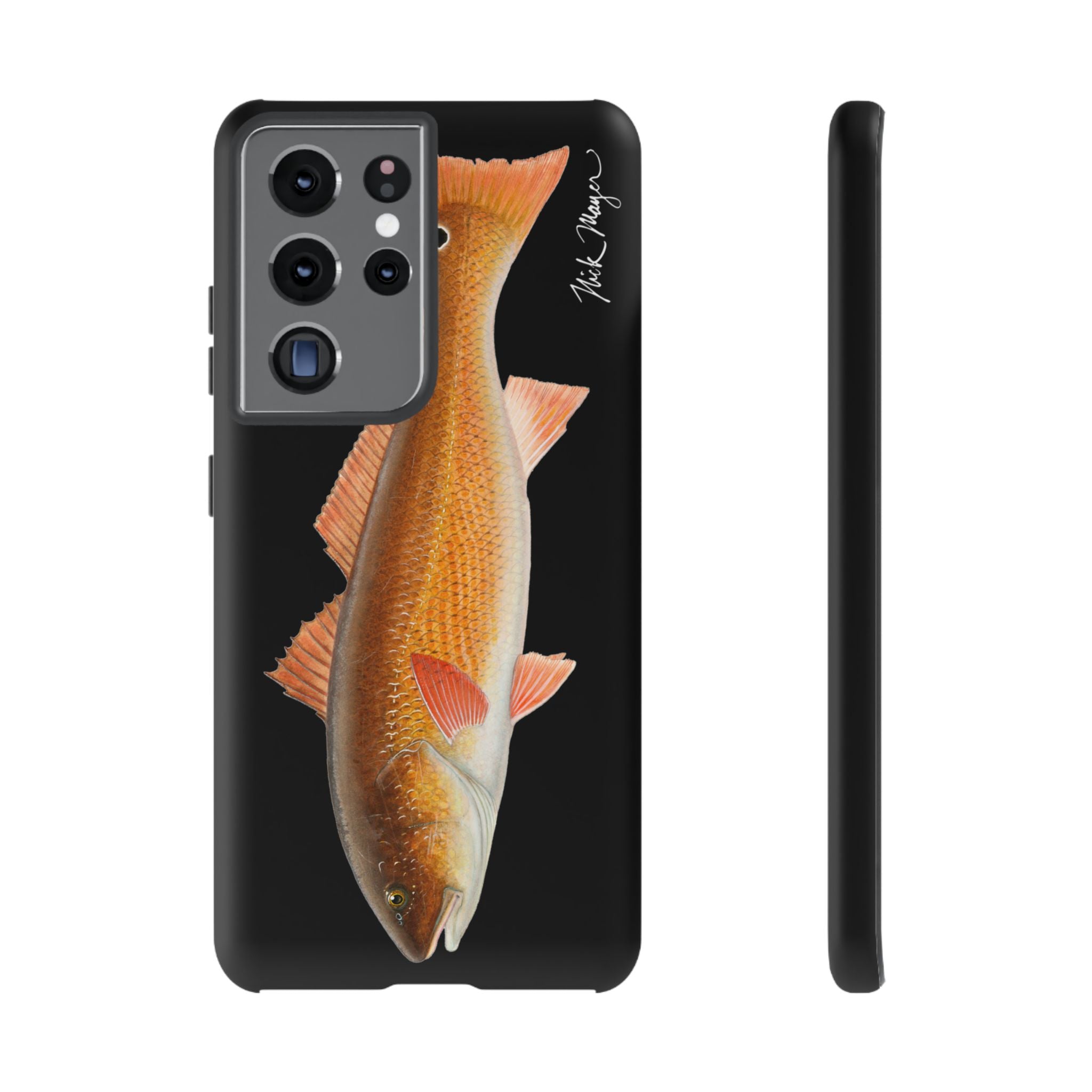 Redfish Black Phone Case (Samsung) Printify