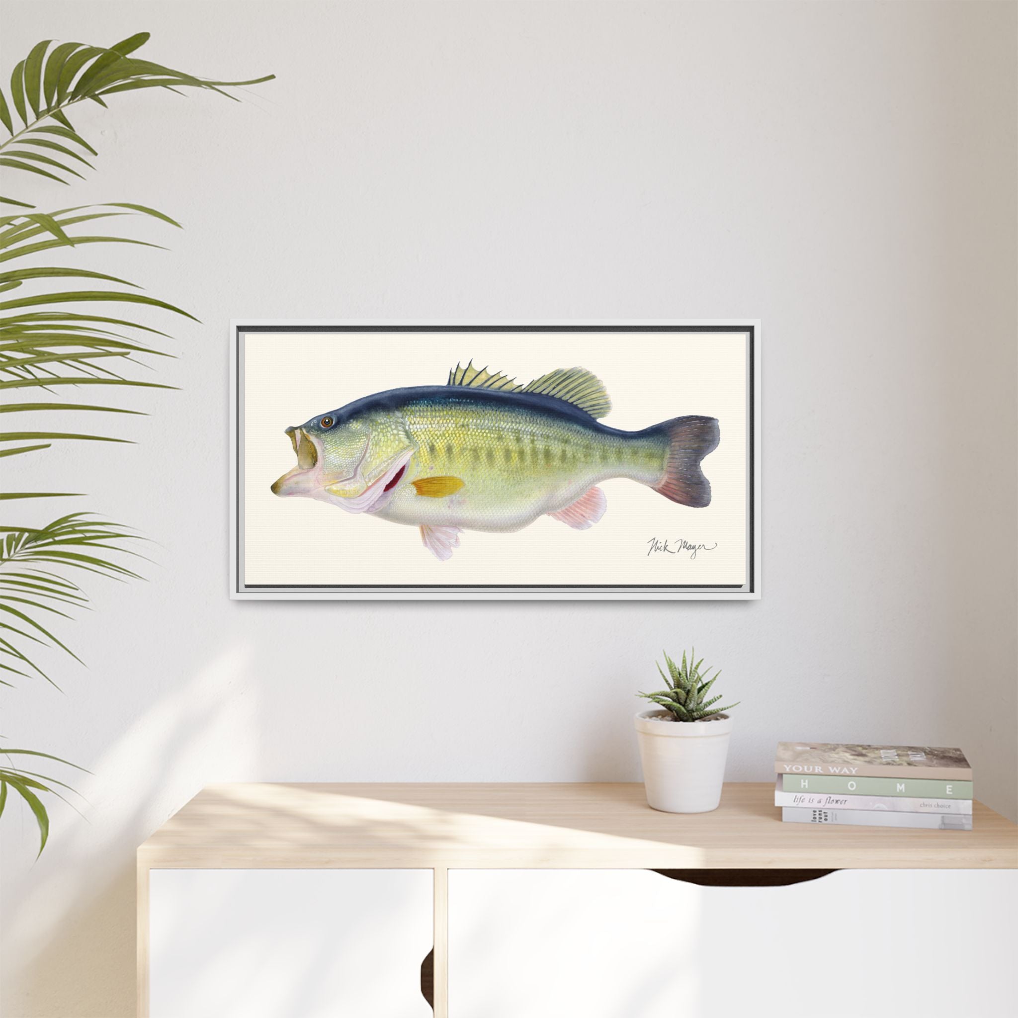 Largemouth Bass 3 Framed Canvas Print
