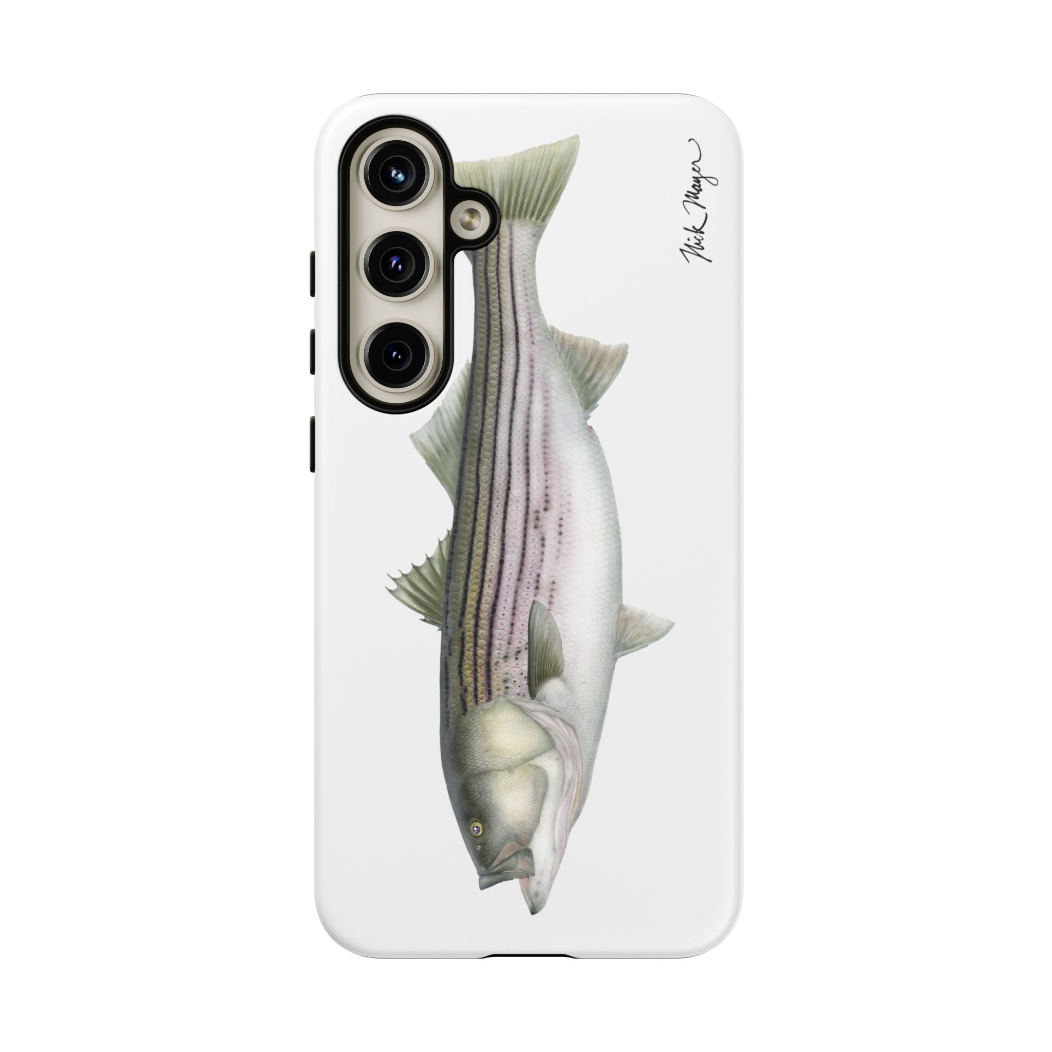 30 lb Striper White Phone Case (Samsung) Printify